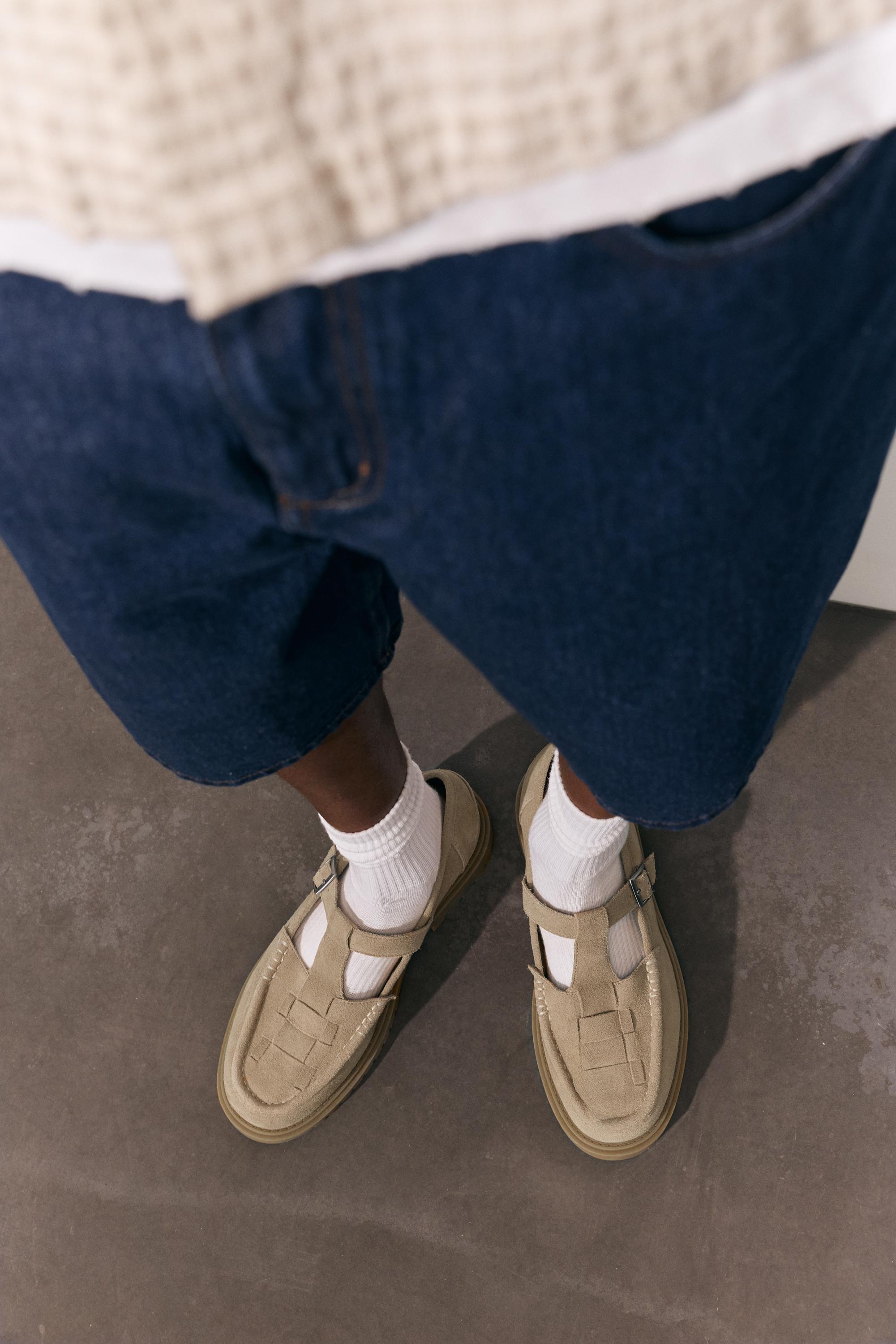 Deri detaylı tokalı ayakkabı - Görsel 26