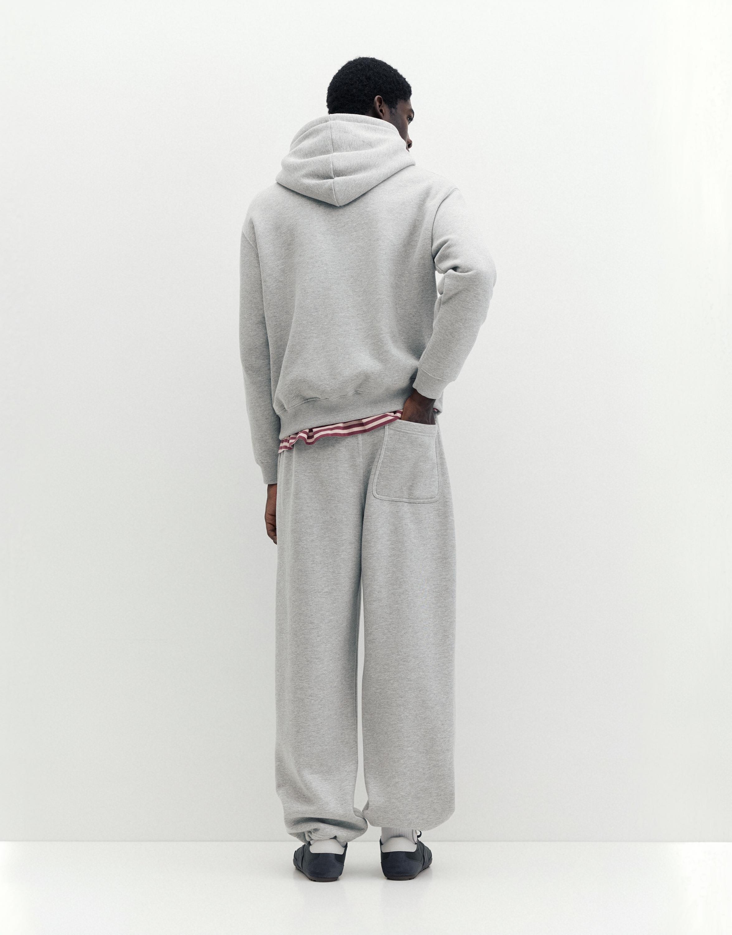 Baggy joggers — Grey marl