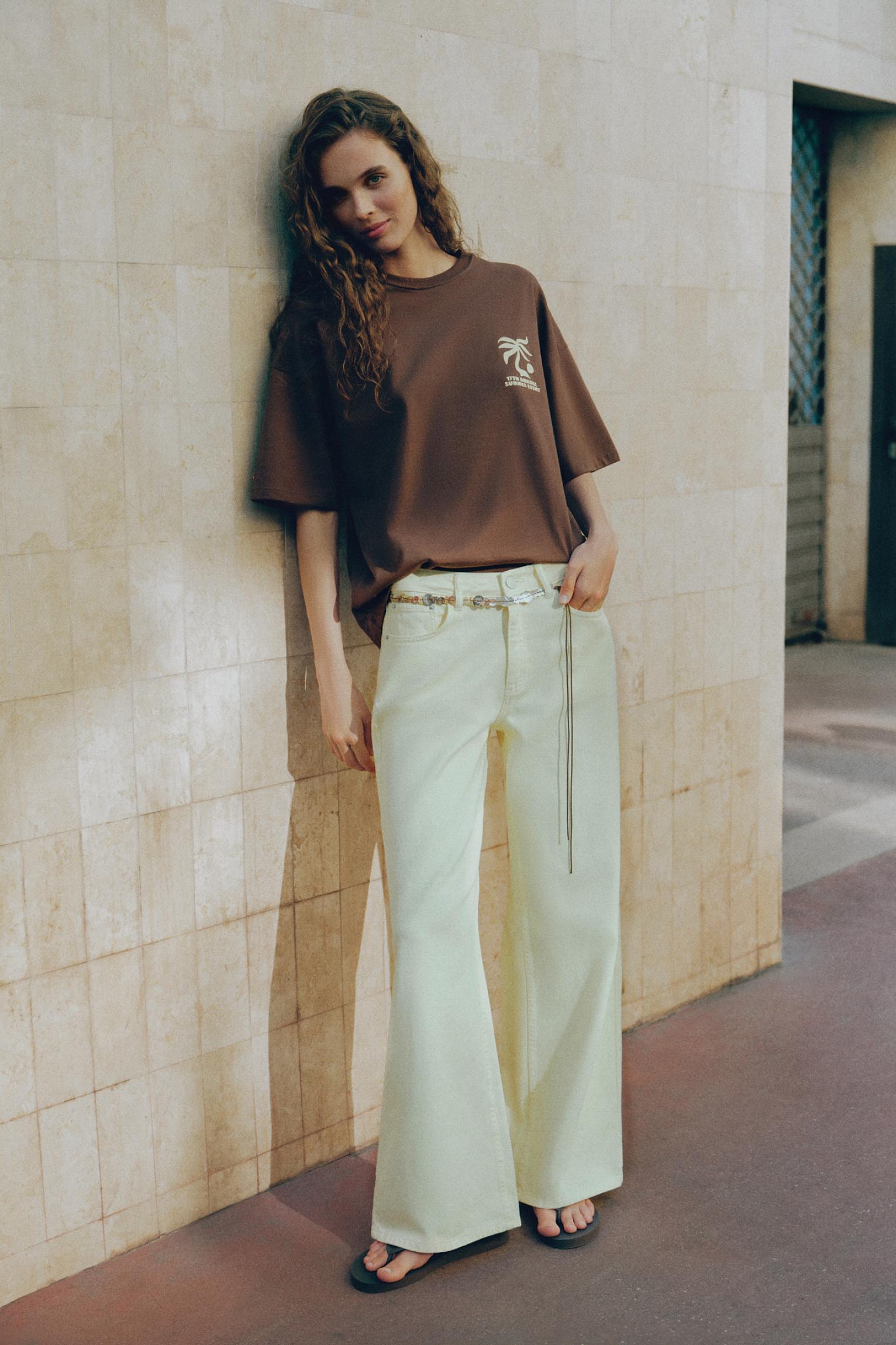 Oversize baggy jeans — Yellow