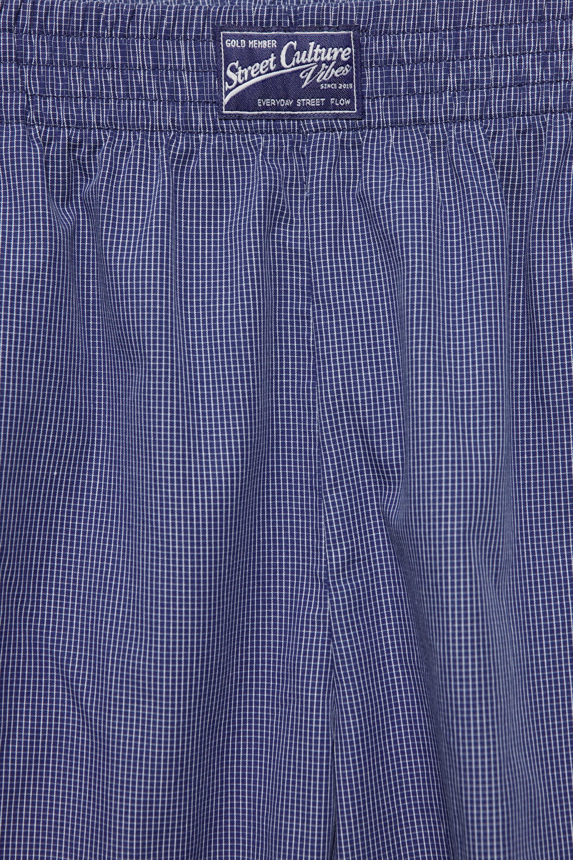 Checked Bermuda shorts — Navy