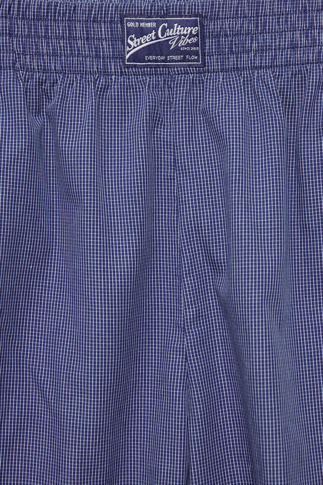 Checked Bermuda shorts — Navy