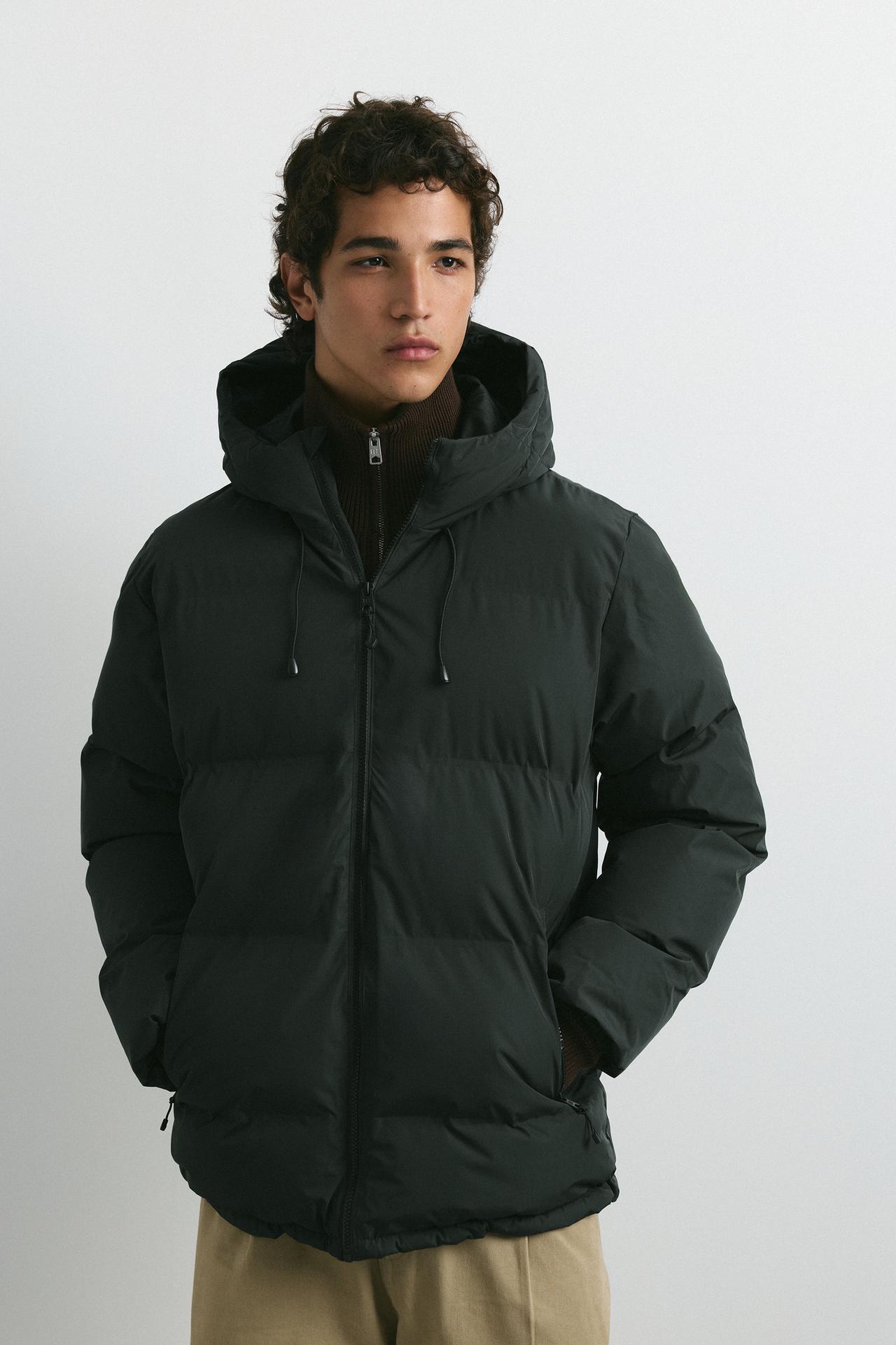 Heat-sealed quilted jacket with hood — Bottle