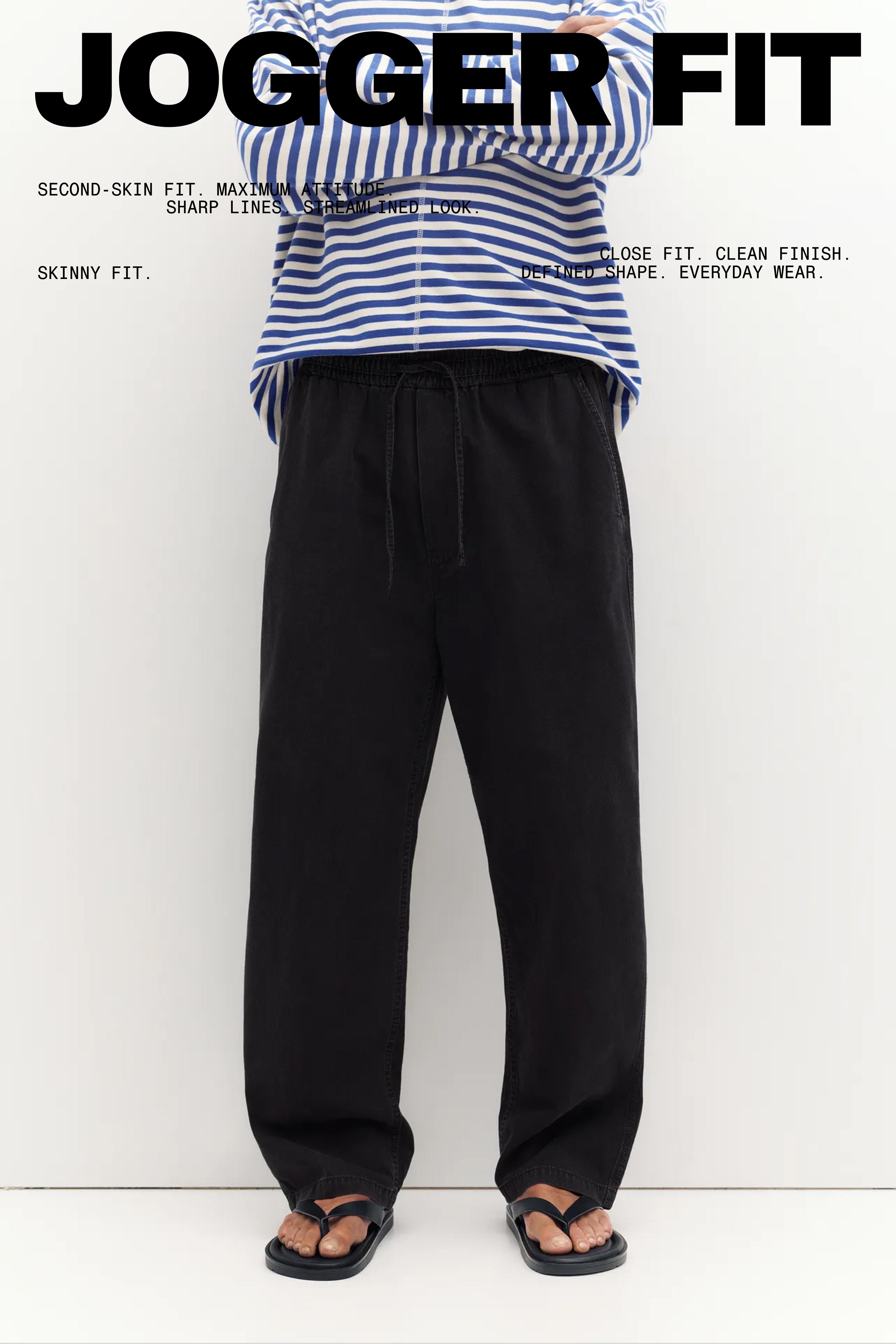 Denim joggers — Faded black