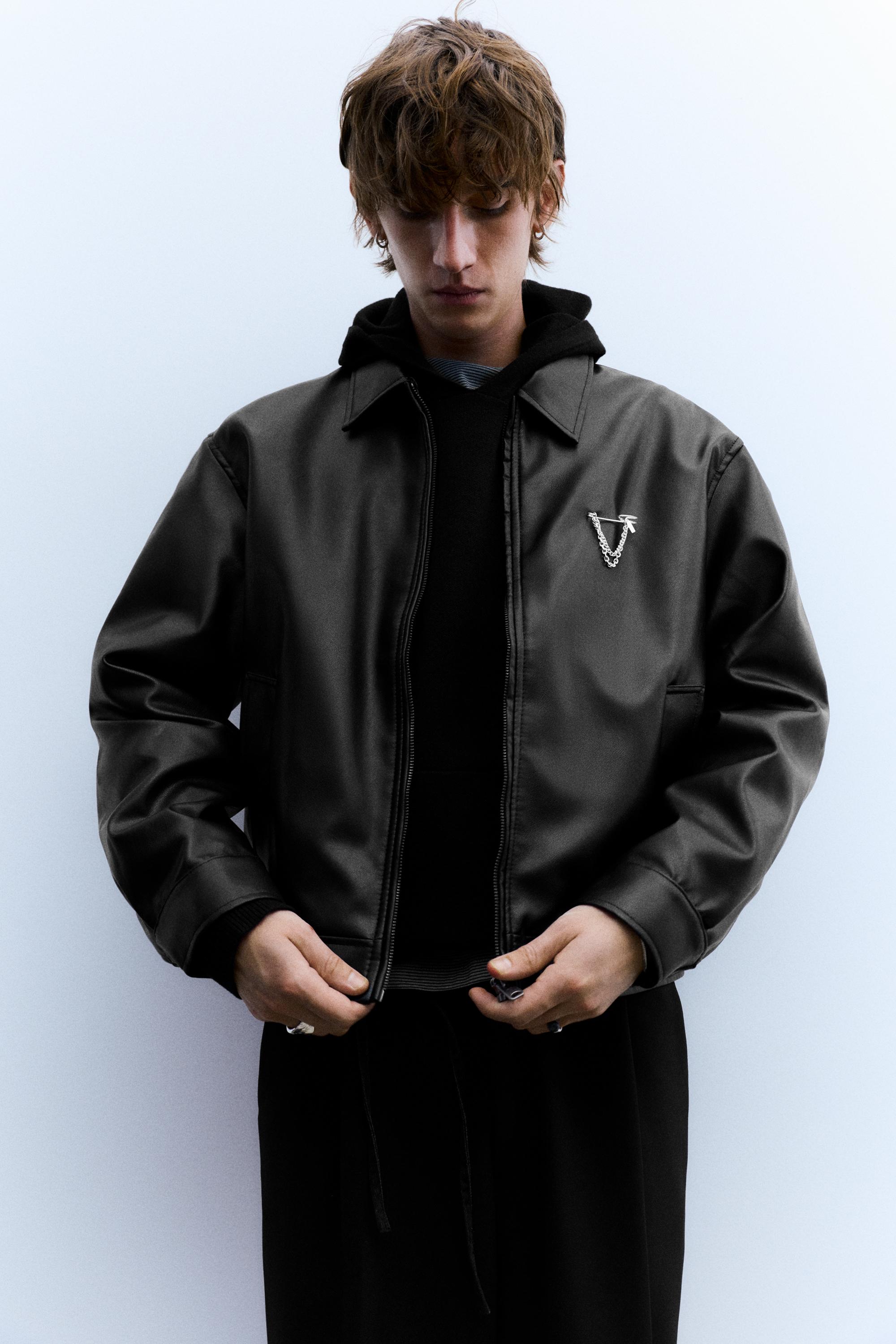 Men's Faux Leather Jackets | Pull&Bear United States