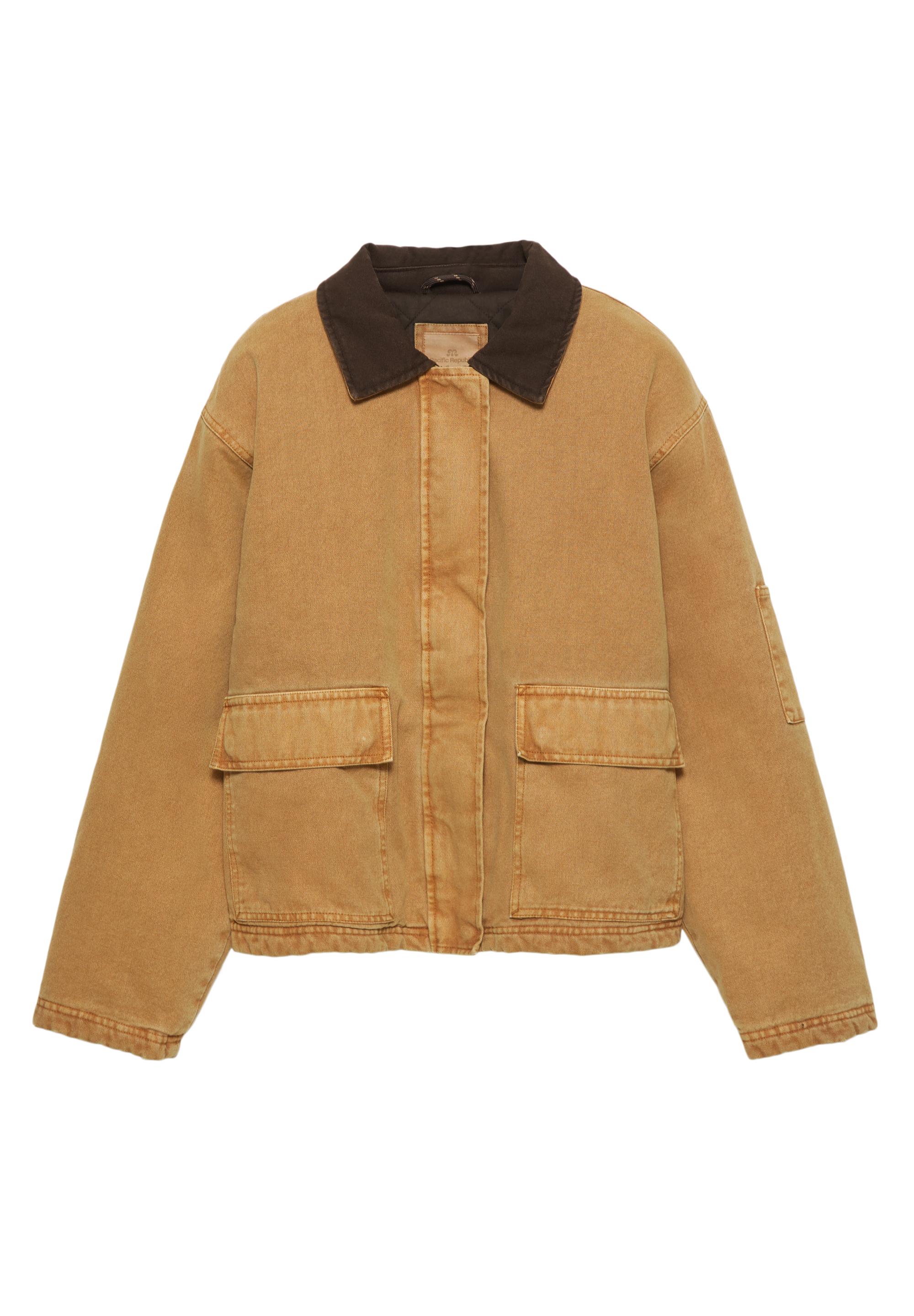 Combined collar jacket — Ocher