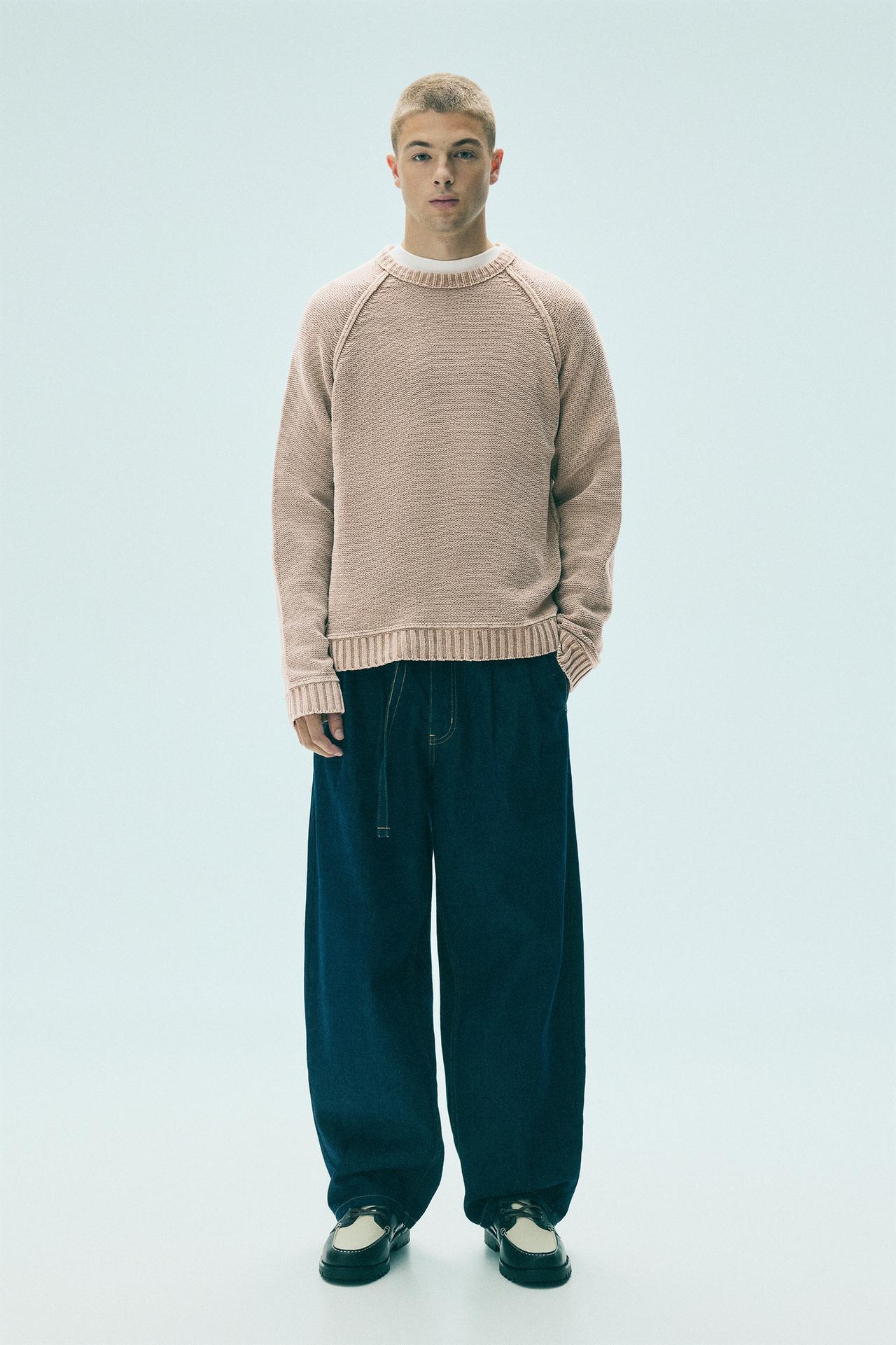 Washed finish jumper — Taupe
