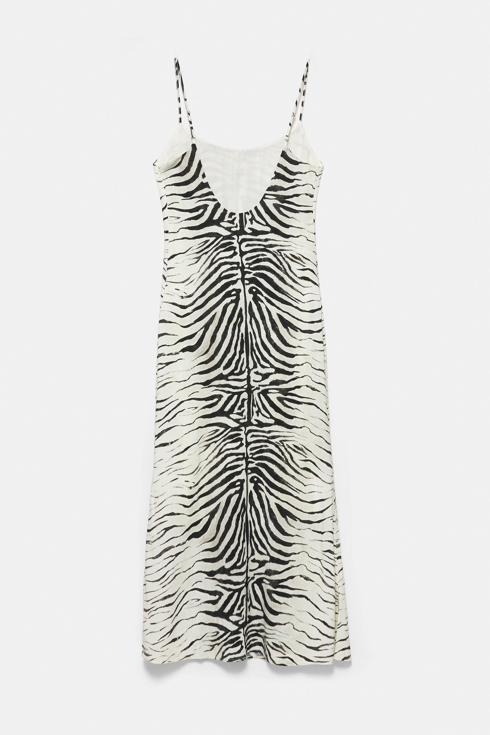 Zebra print midi dress — Ice