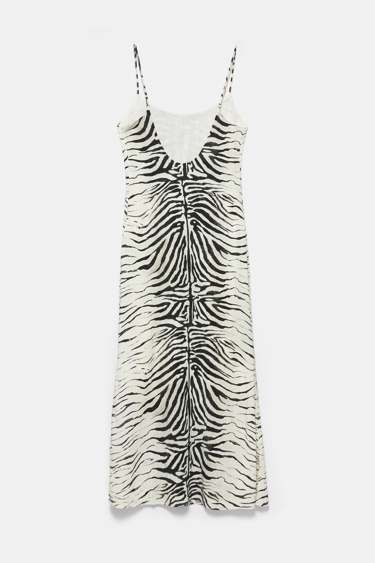 Zebra print midi dress — Ice