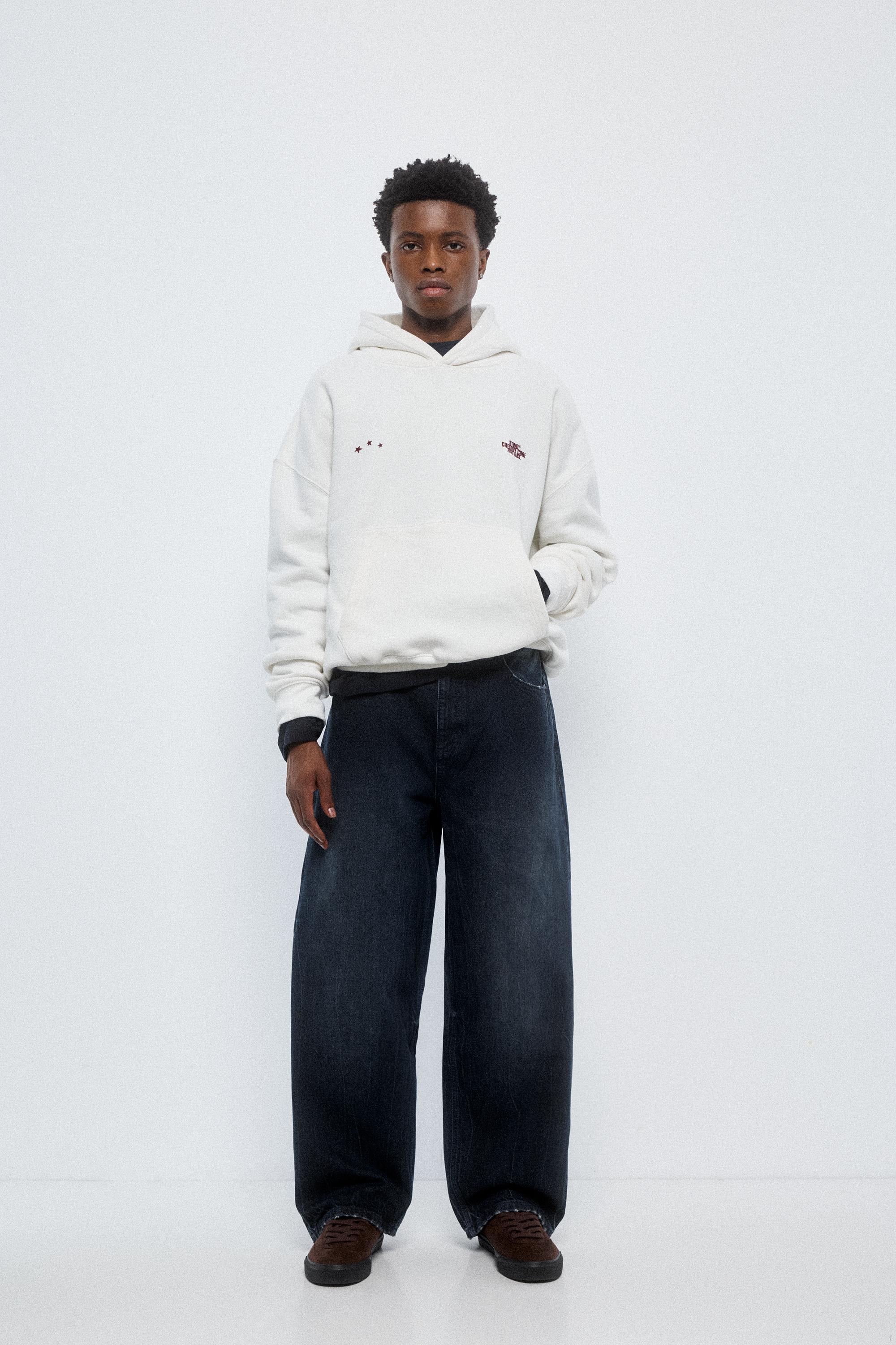 Jeans baggy relaxed contraste