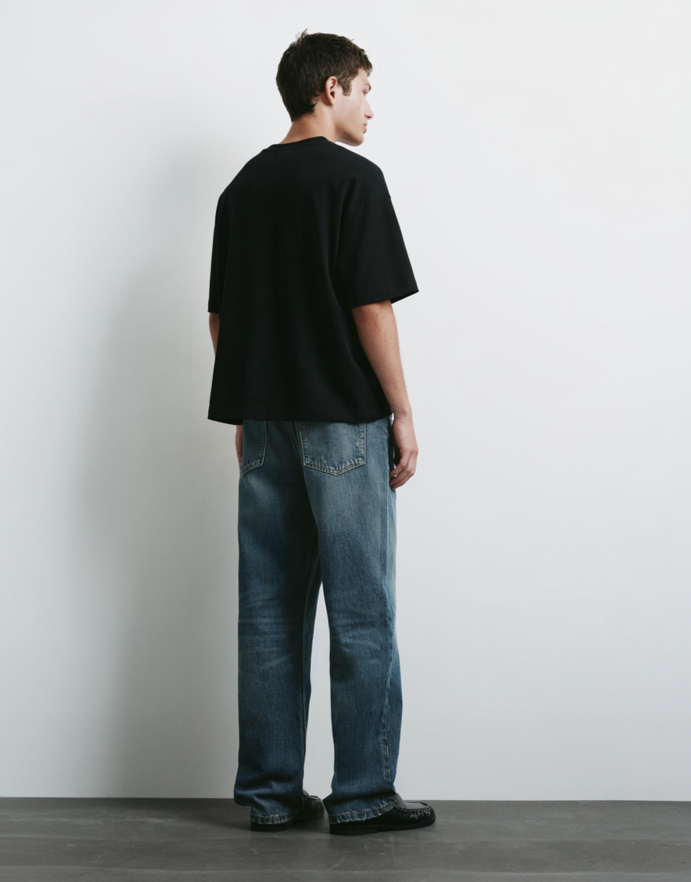Straight-leg jeans — Dark blue