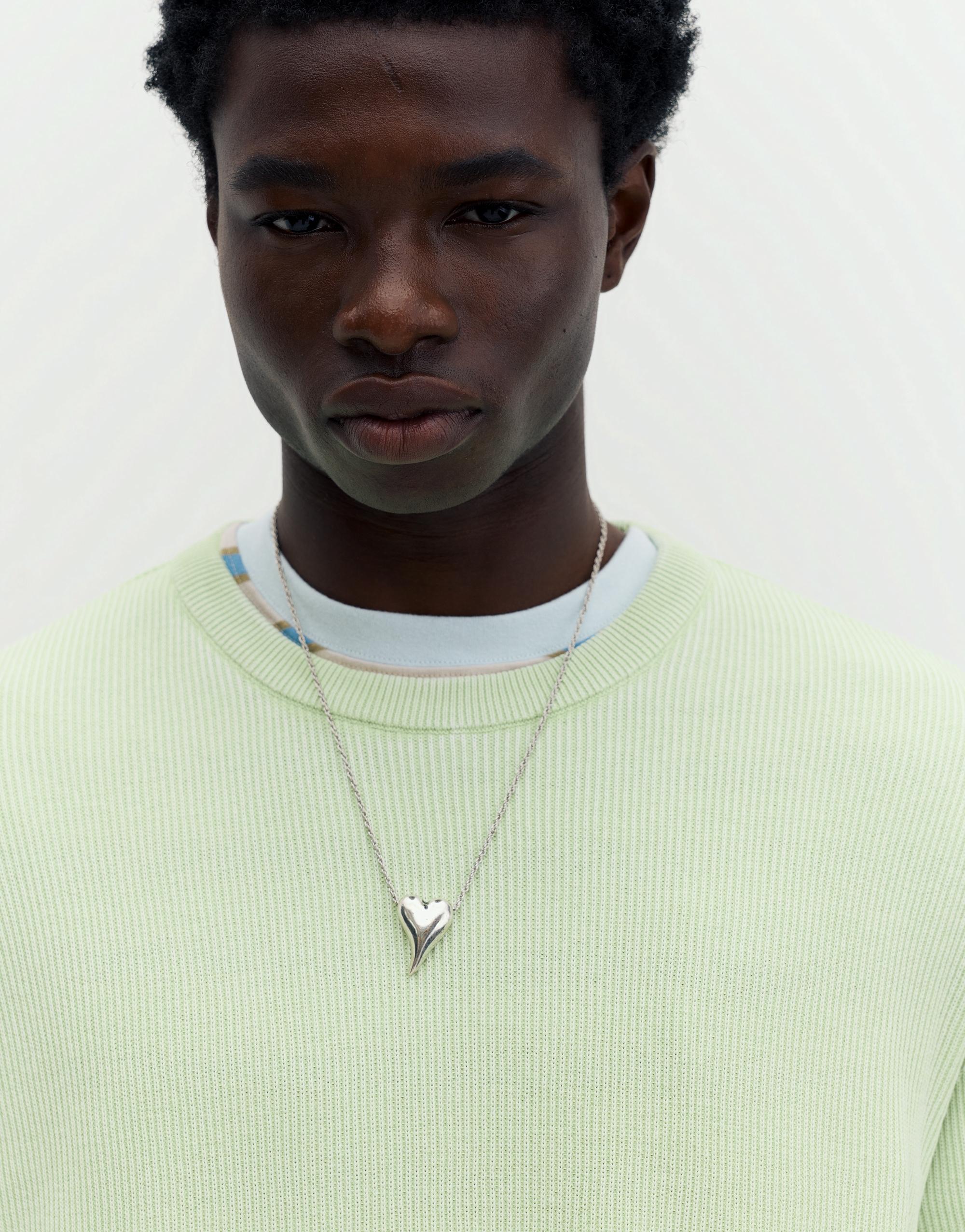 STWD round neck jumper — Faded green