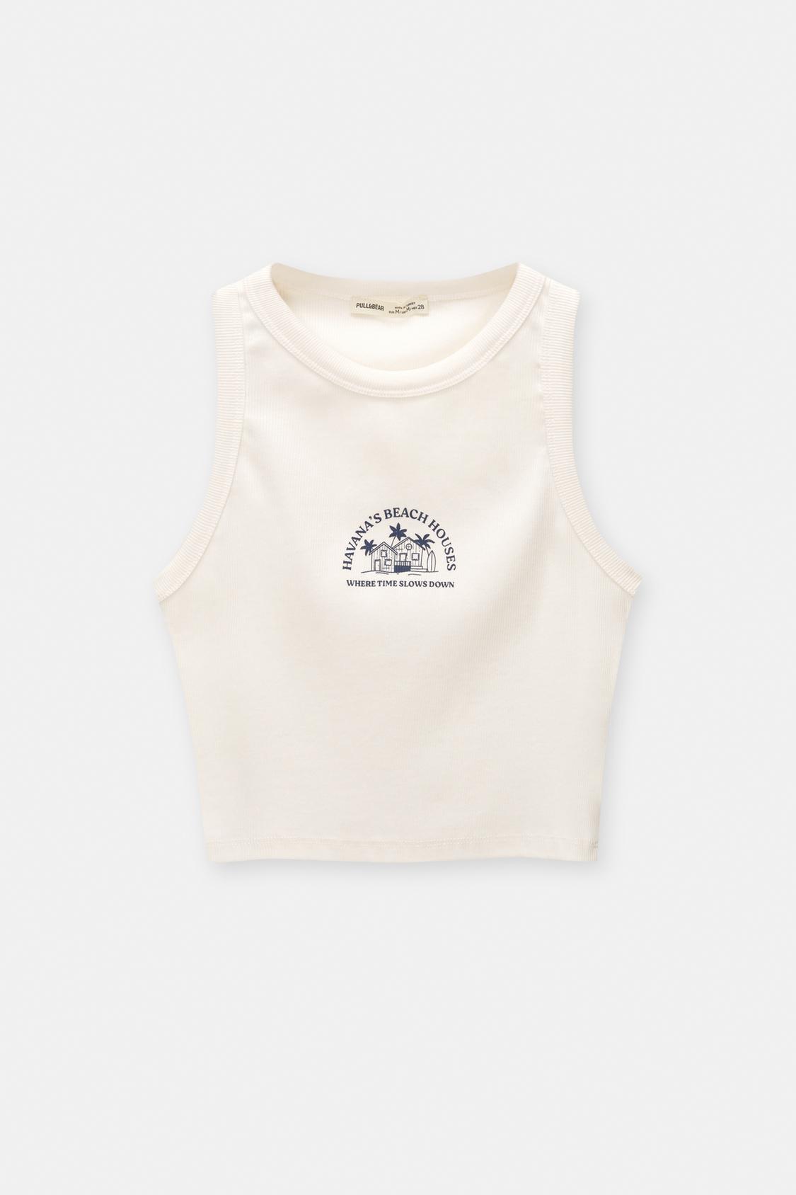 Tanktop mit Grafik - PULL&BEAR