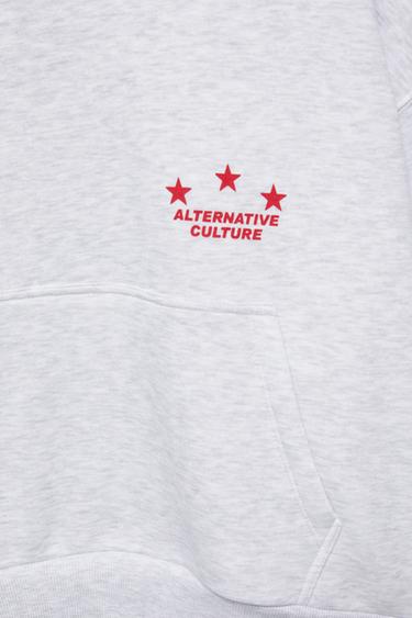 Star graphic hoodie — Grey marl 7