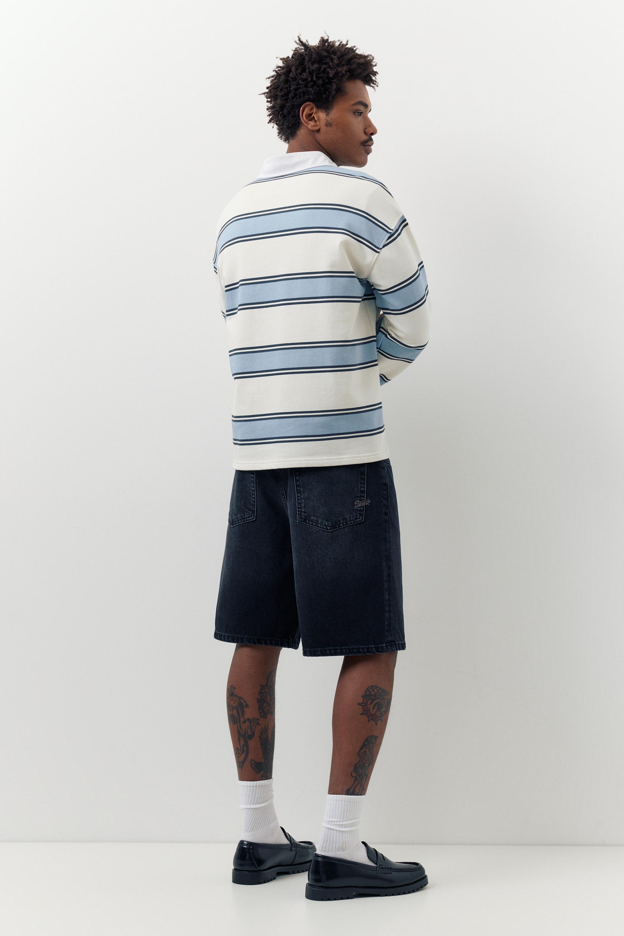 Çizgili uzun kollu polo - Görsel 11