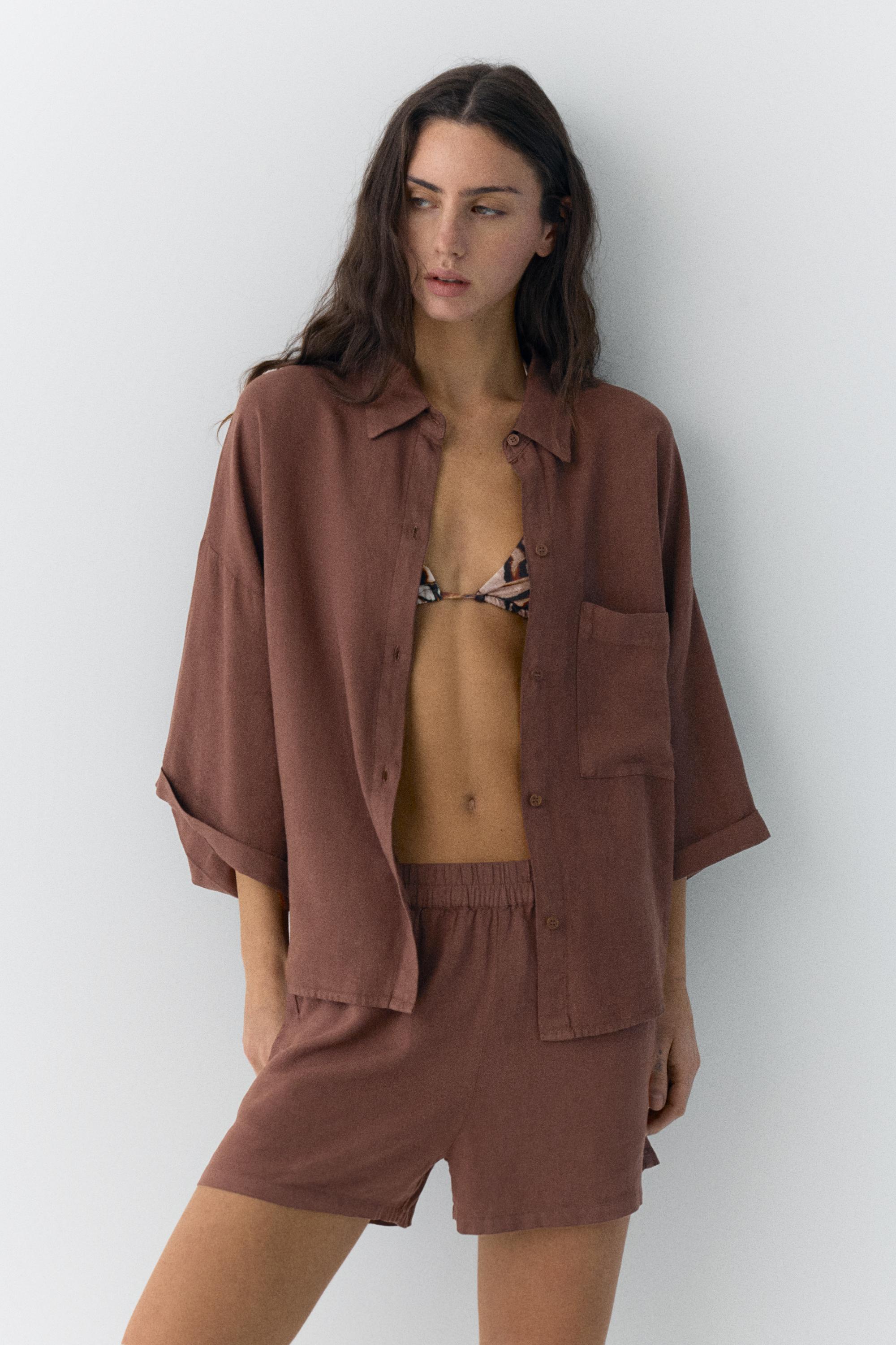 Ketenli gömlek - Görsel 24