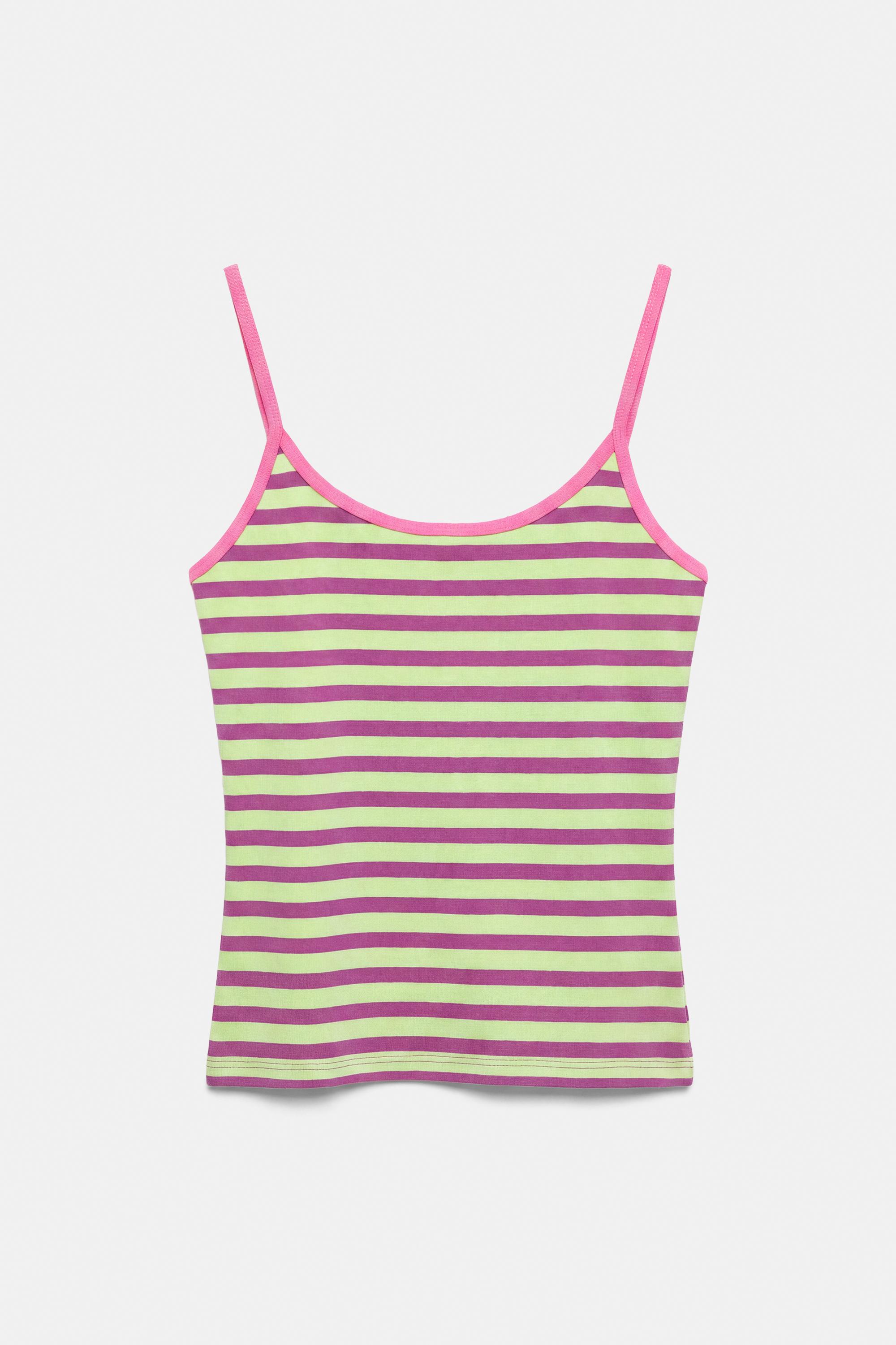 Thin strap top — Striped
