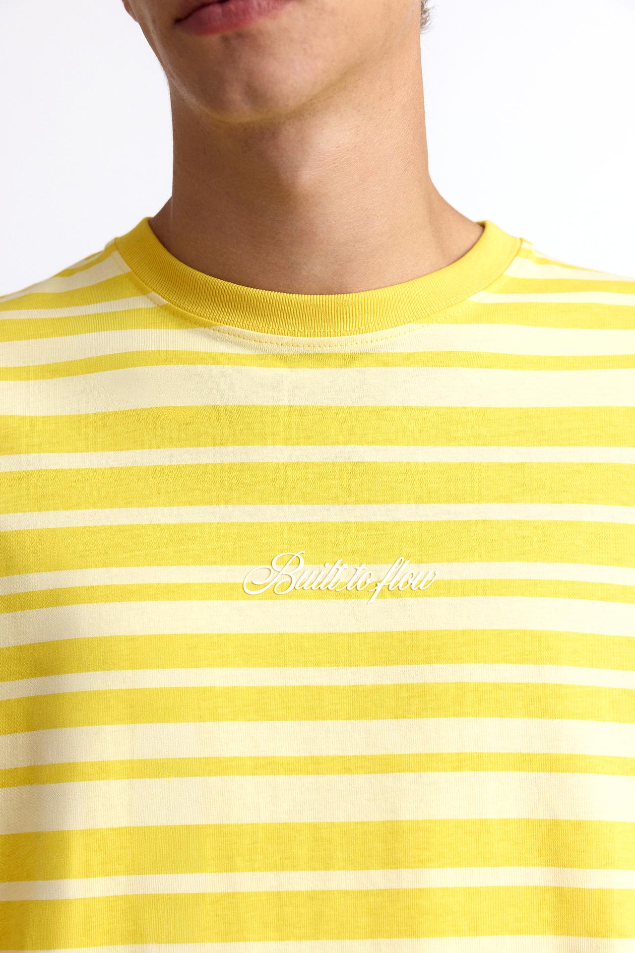 Relaxed striped T-shirt — Yellow