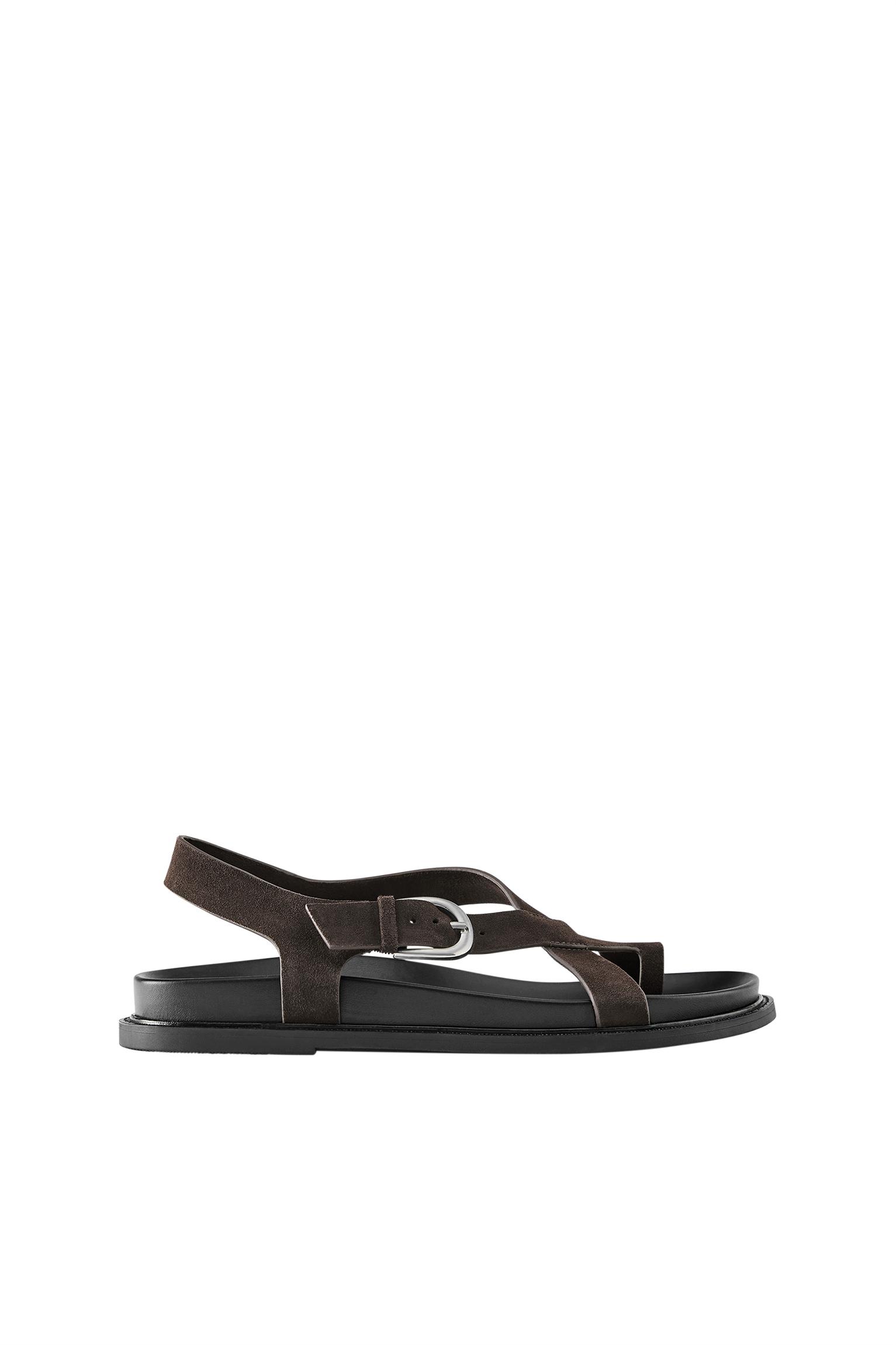 Pull&Bear Deri düz sandalet görsel 8