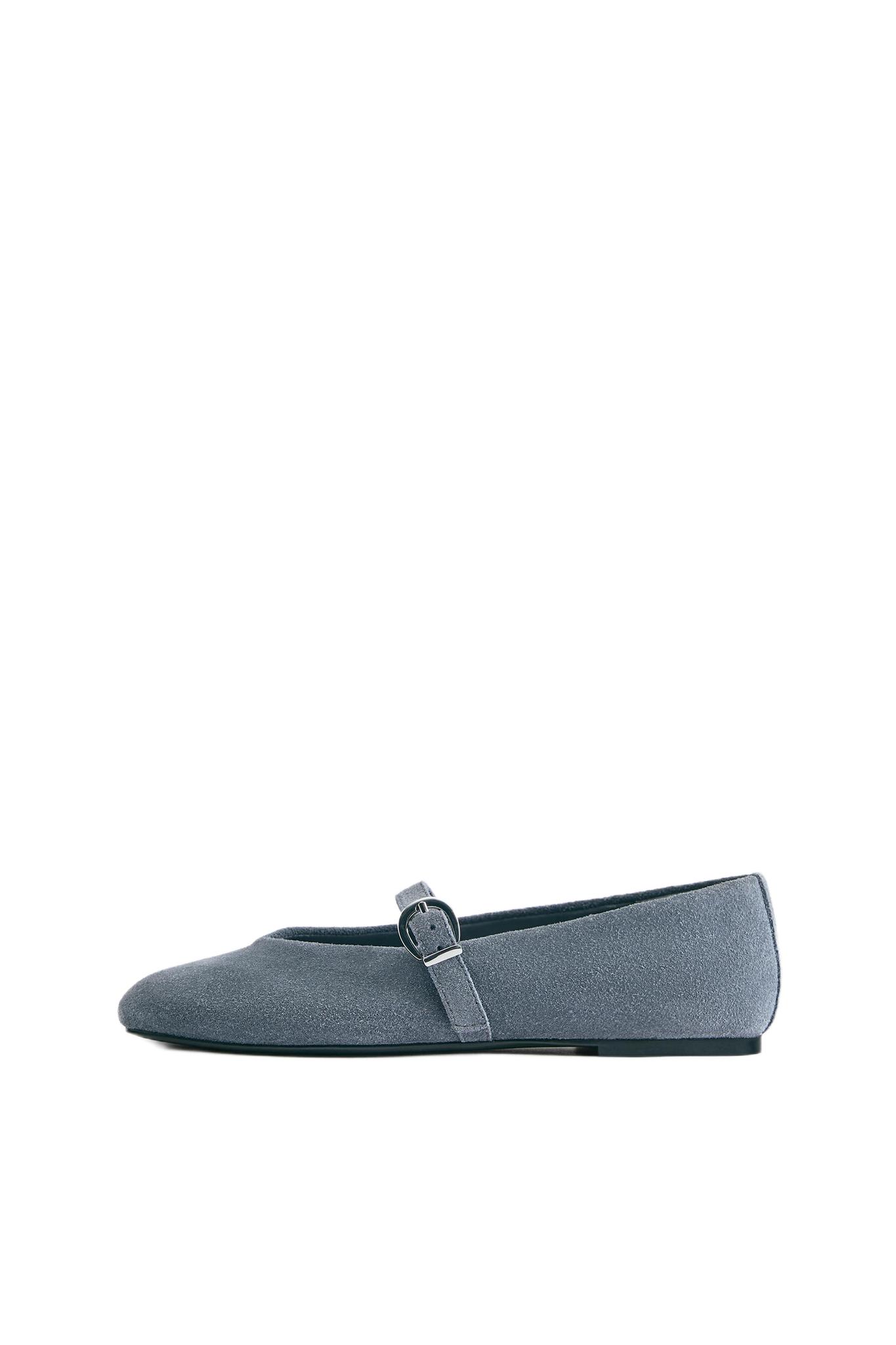 Leather ballerinas — Blue