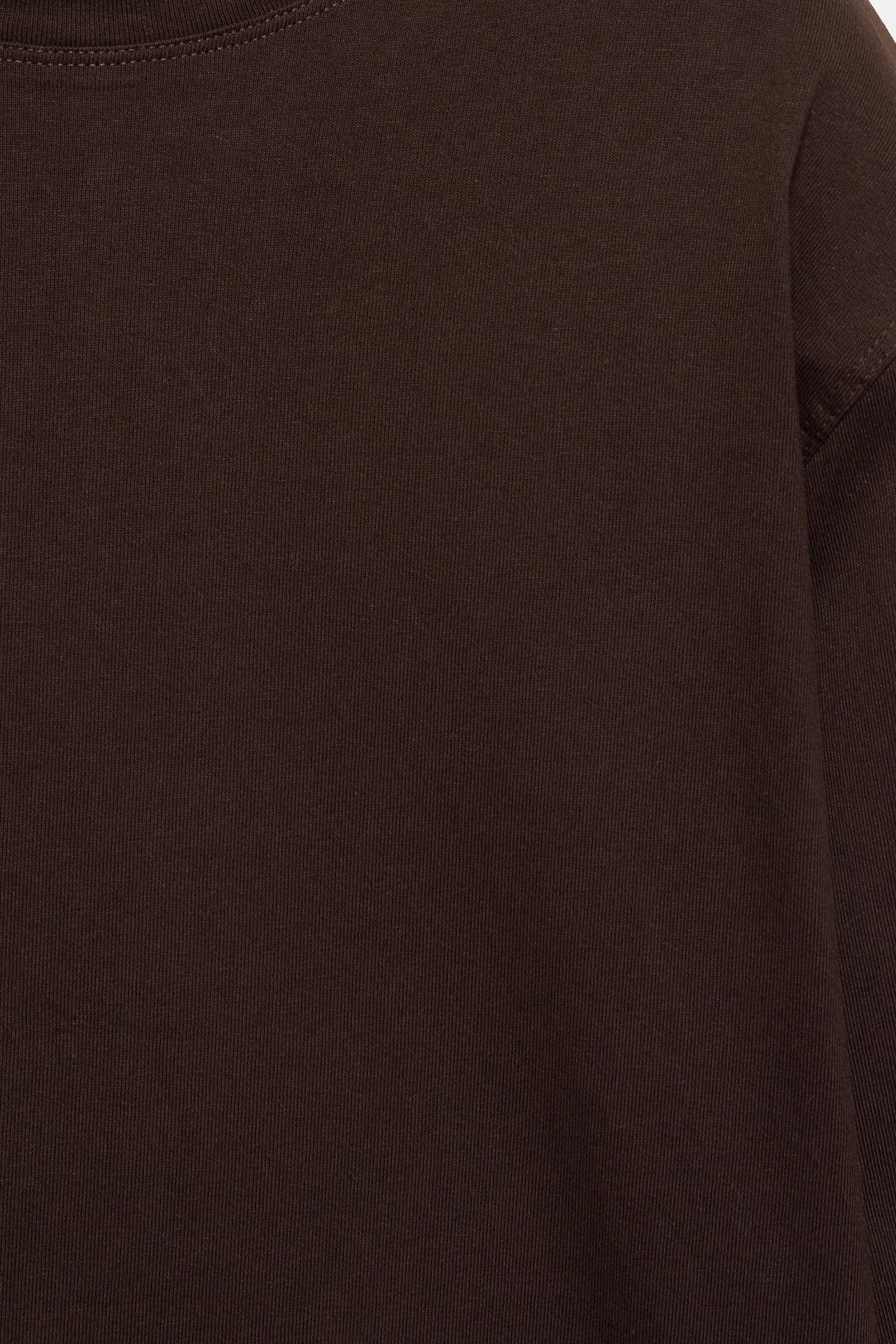 Oversize long sleeve T-shirt — Brown