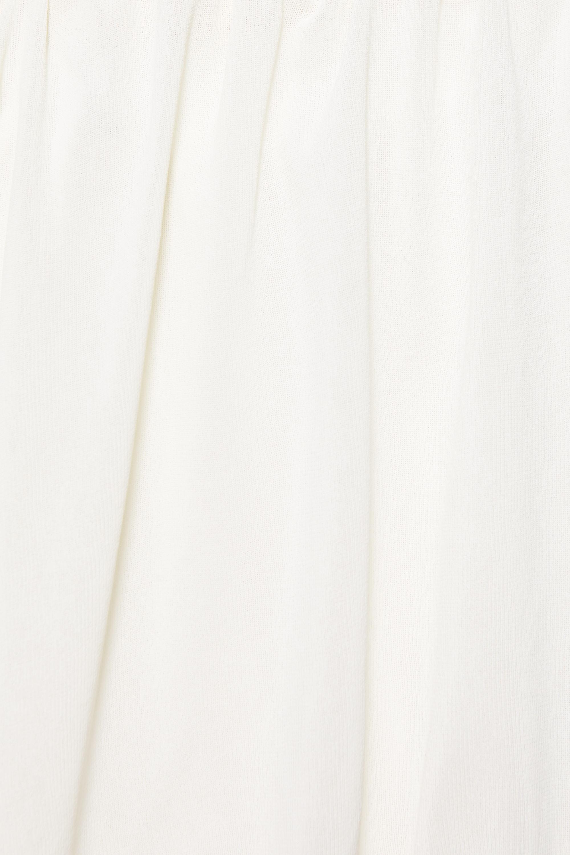 Strapless top with waistband — Pale ecru
