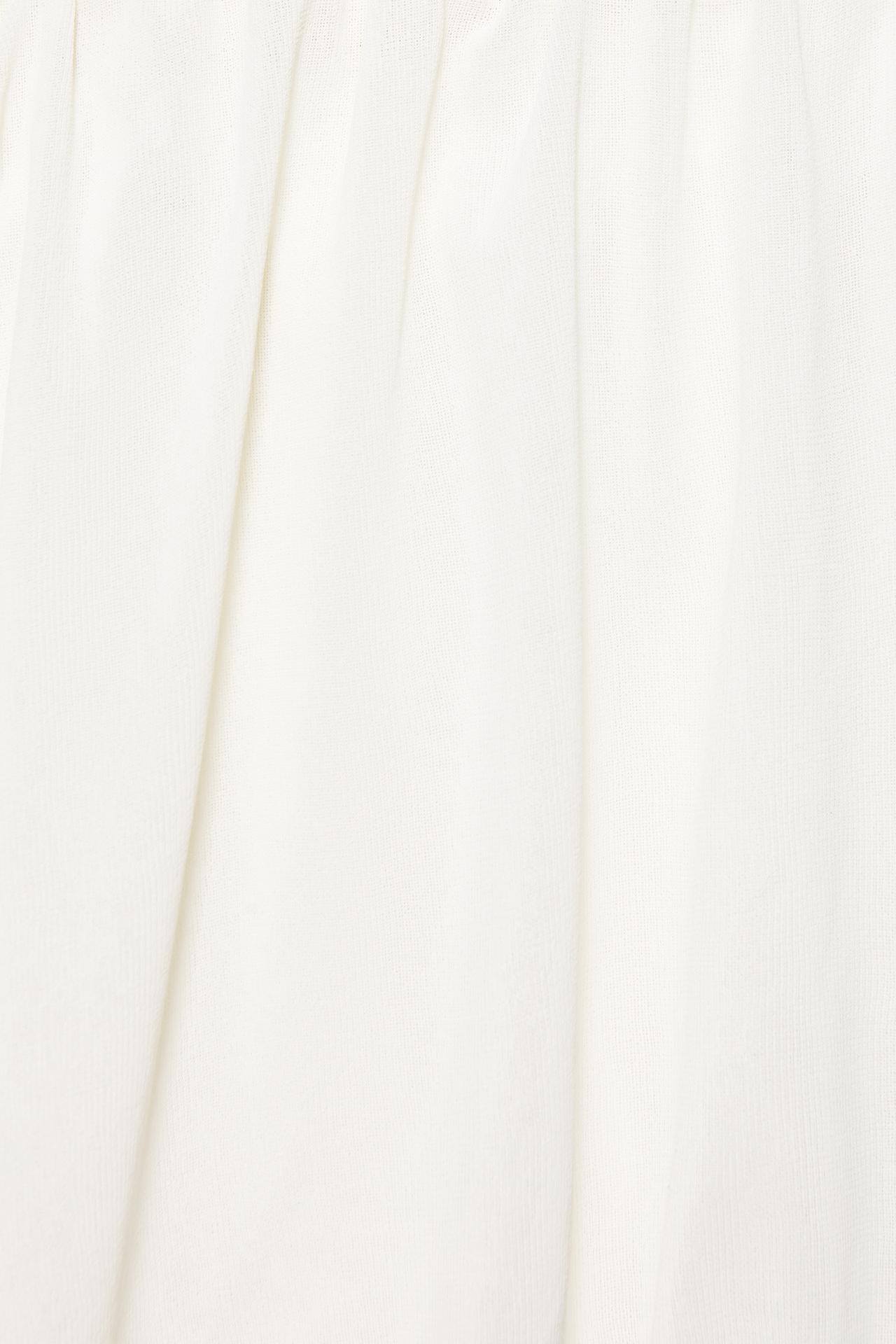 Strapless top with waistband — Pale ecru