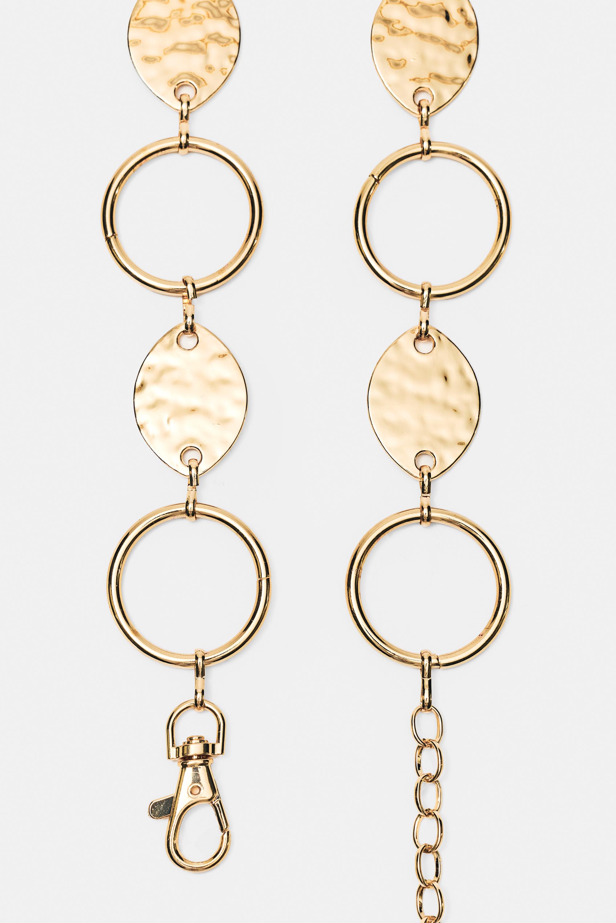 Metallic circles belt — Gold