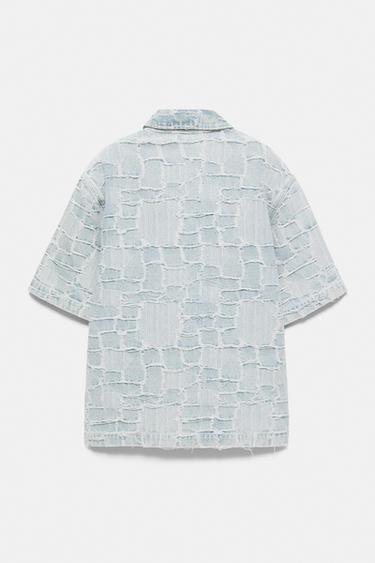 Jacquard denim shirt — Pale indigo 5