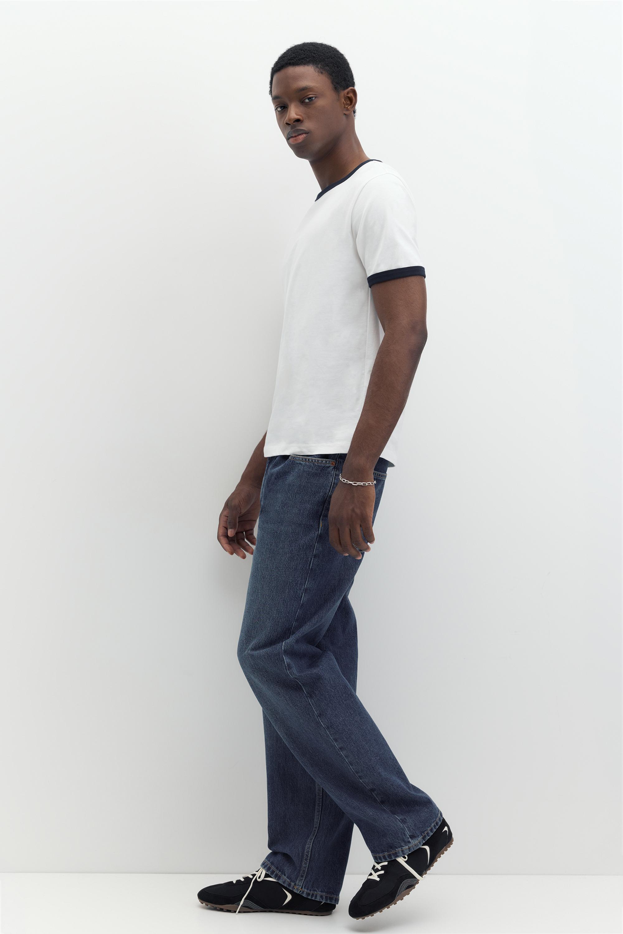 Contrast trim T-shirt — Off white
