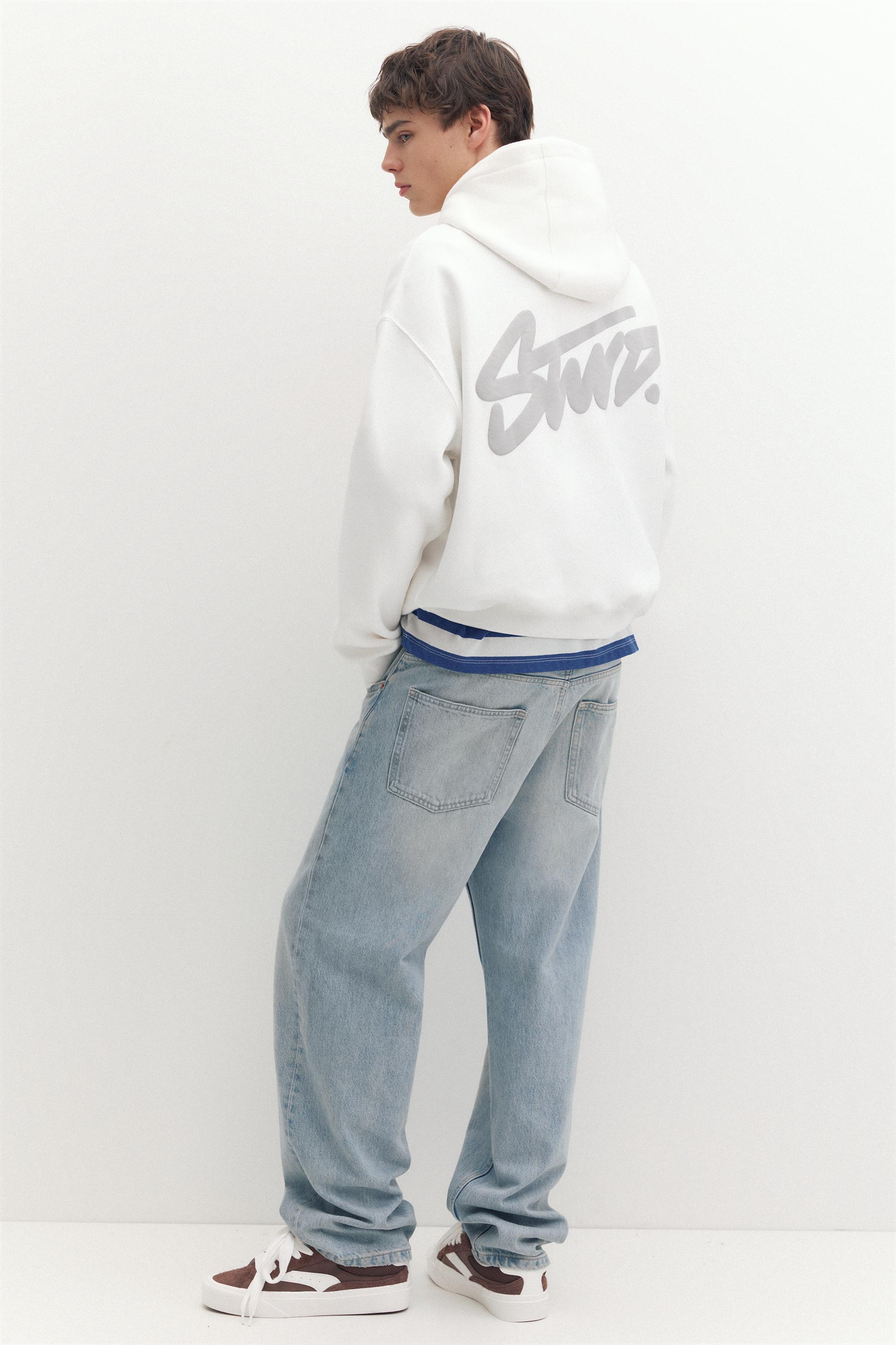 STWD logo boxy hoodie — Off white