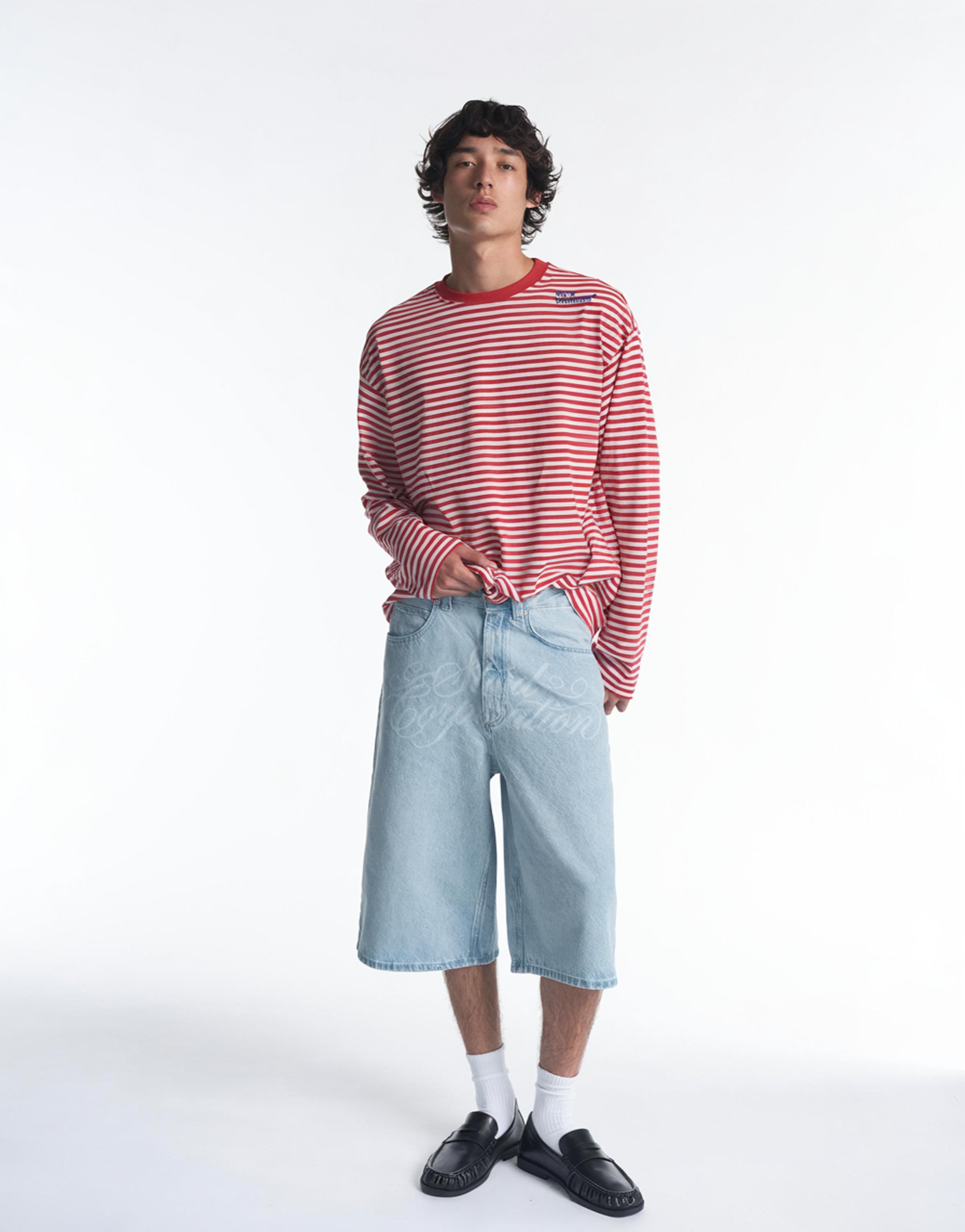 STWD Corporation graphic jorts — Pale blue