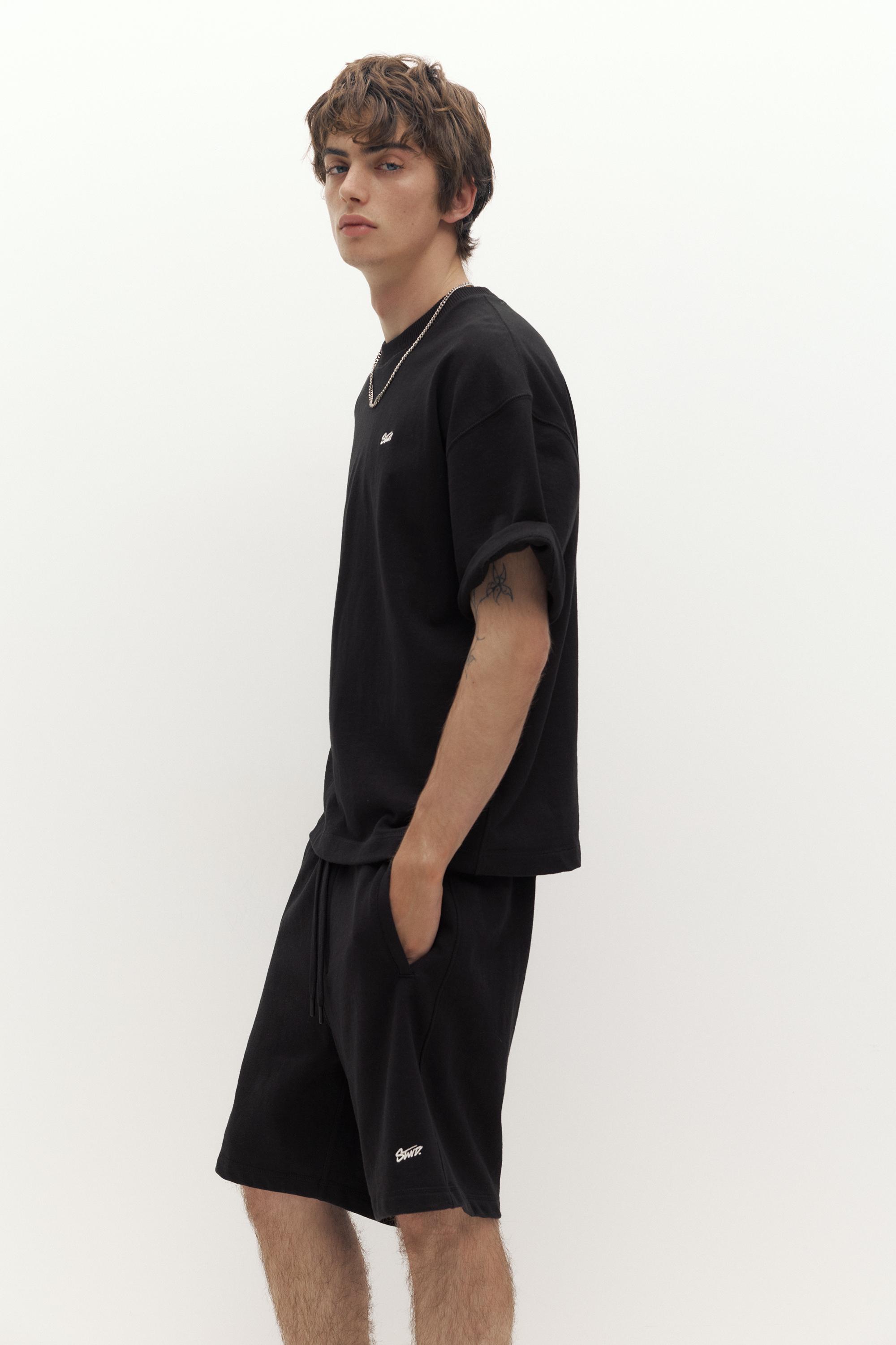 Logolu jogger bermuda şort - Görsel 61