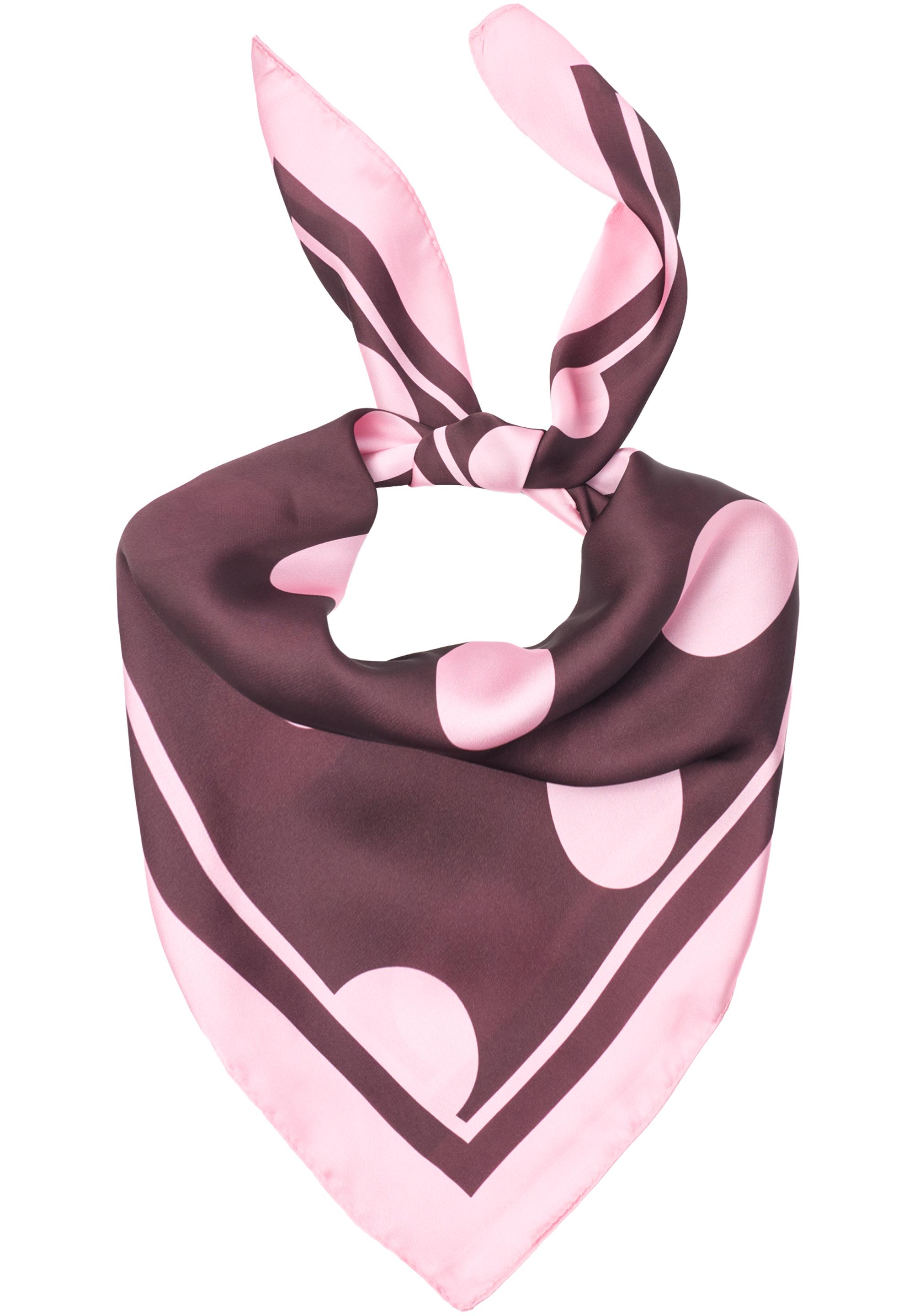 Satin polka dot scarf — Pink