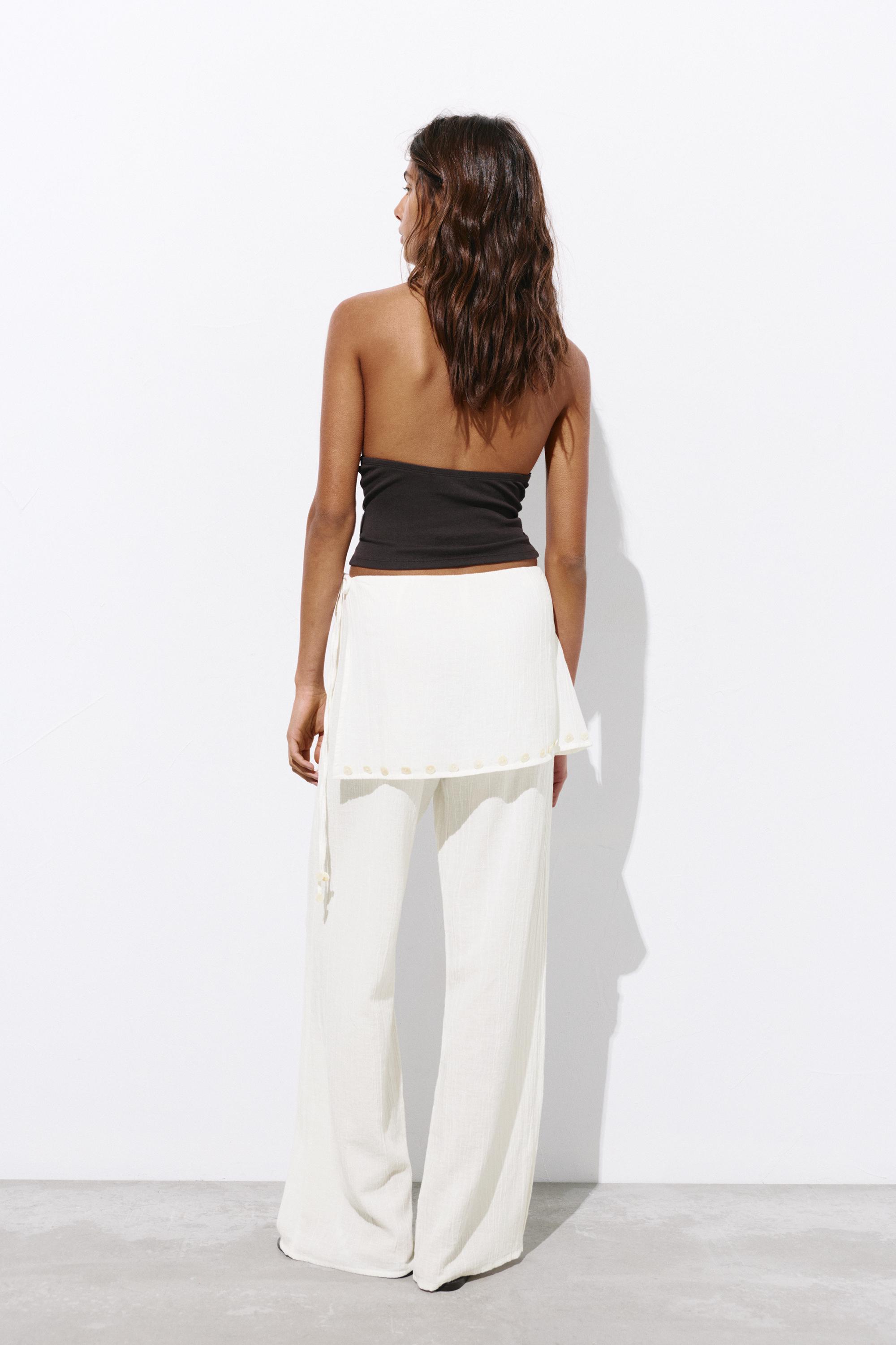 Flowy sarong trousers — Vanilla