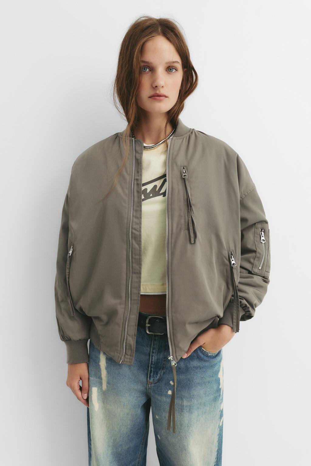 Chaqueta bomber oversize PULL&BEAR