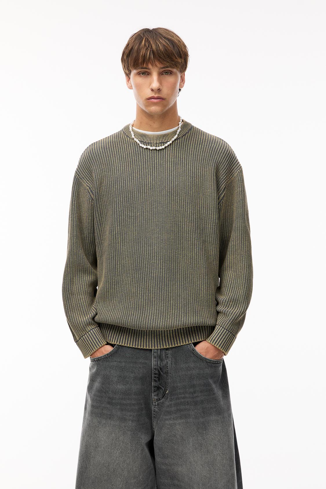Knit Sweater Pull And Bear Sweater Hoodie STWD Washed Knit Jumper