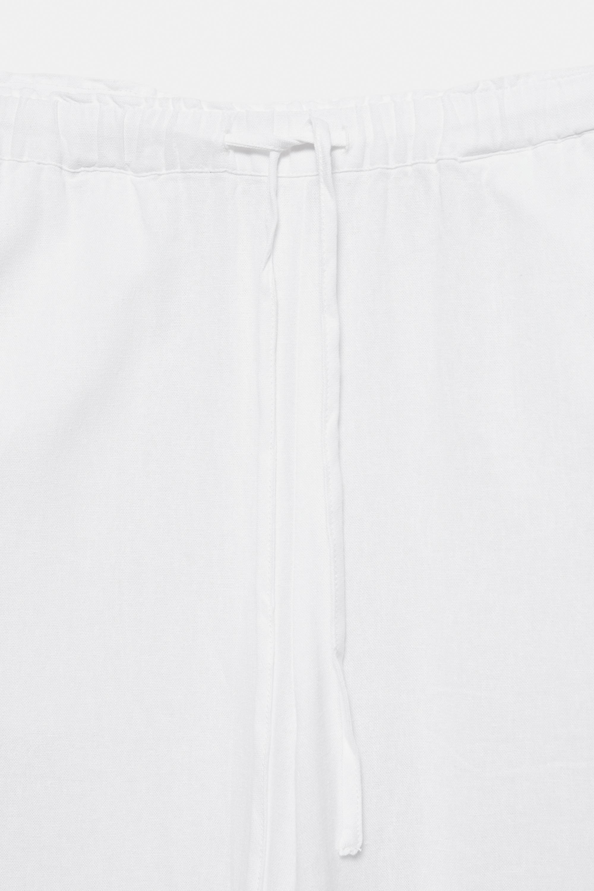 Elasticated waist culottes — White