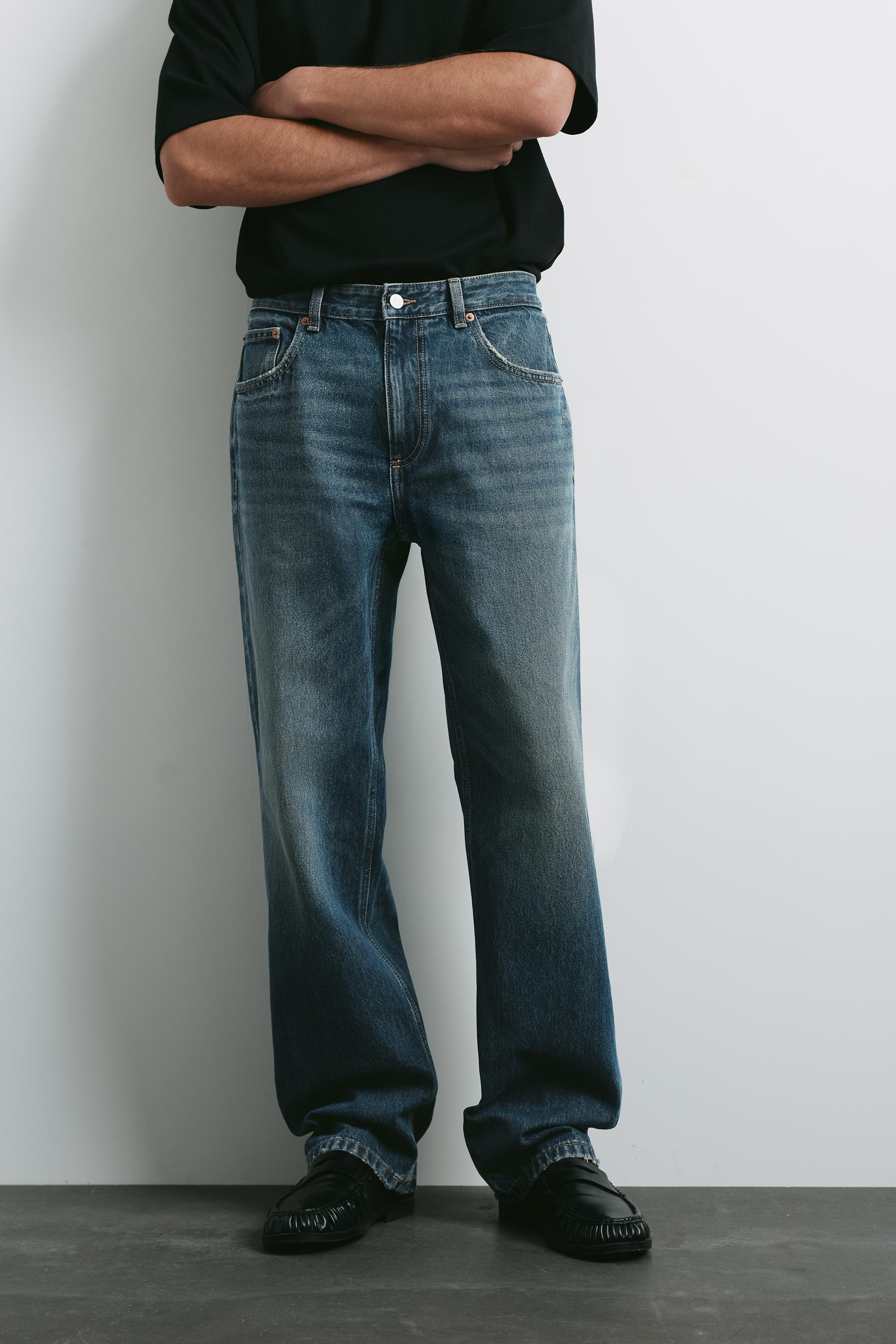 Straight-leg jeans — Dark blue