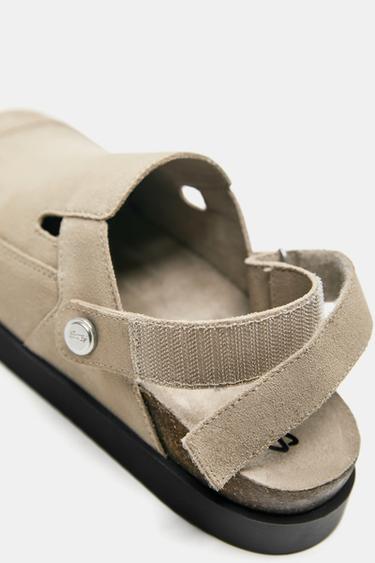 STWD leather strap clogs — Ecru 6