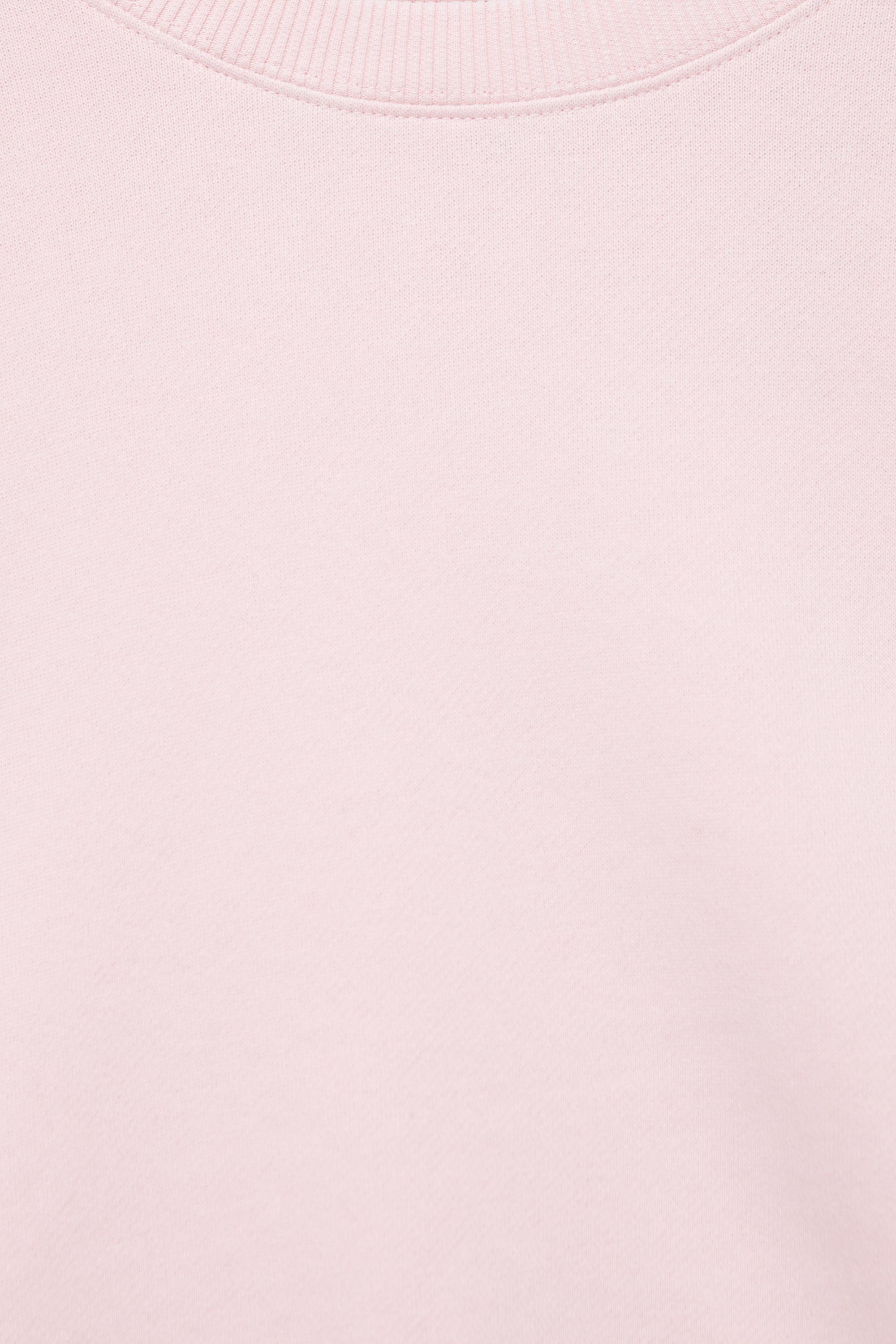 Round neck sweatshirt — Pastel pink