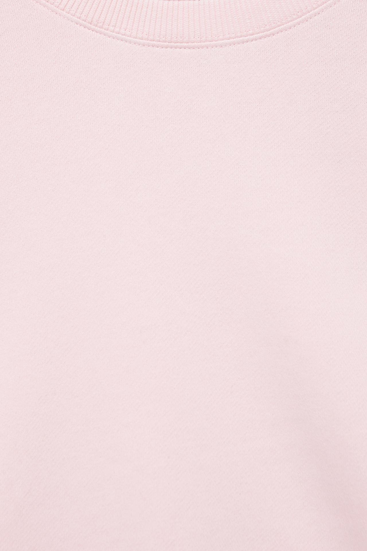 Round neck sweatshirt — Pastel pink