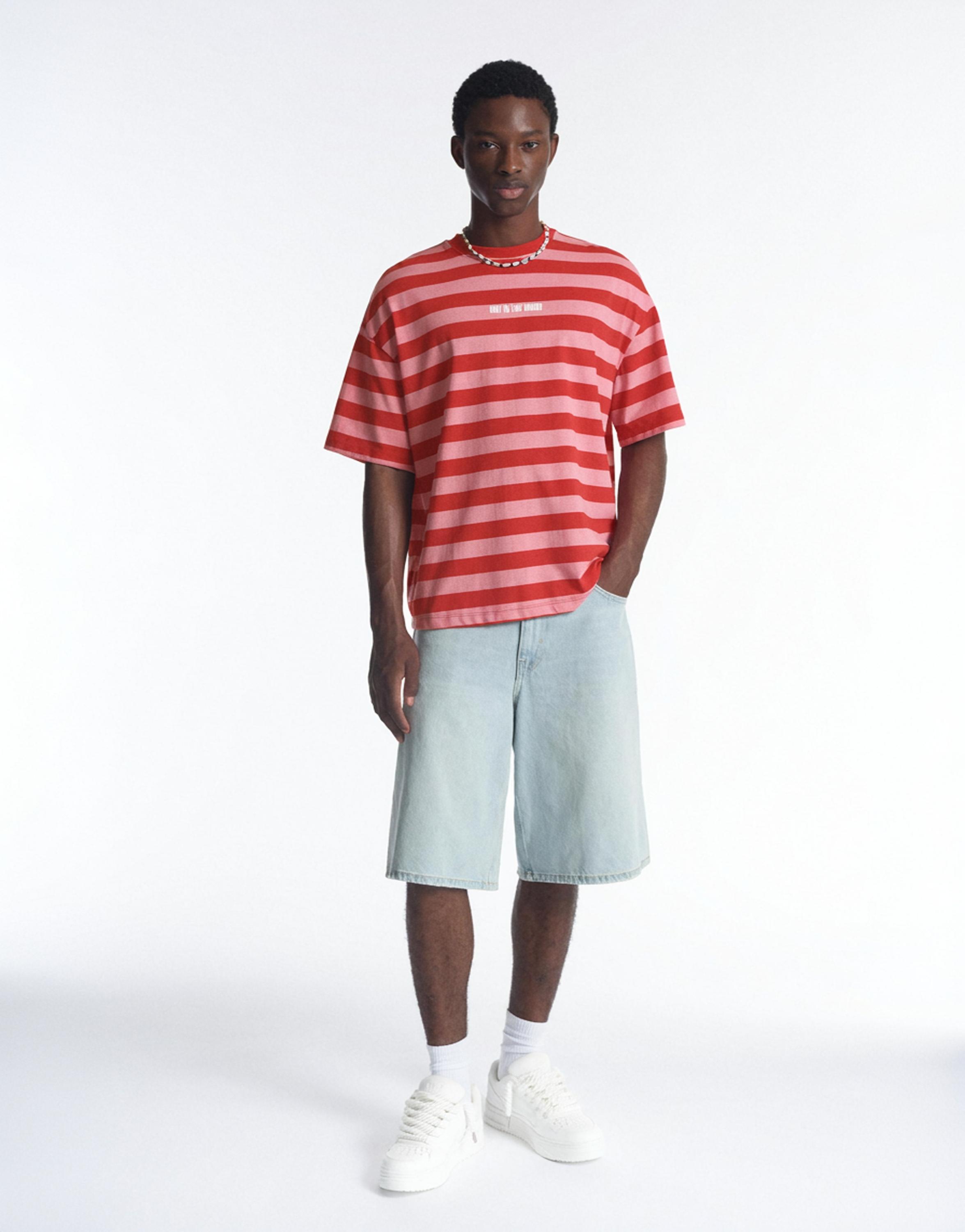 Striped STWD T-shirt — Red