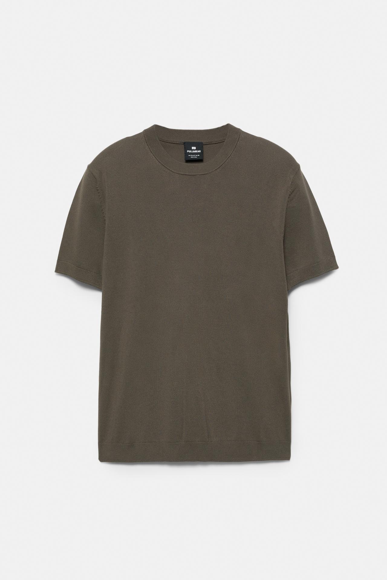 Short sleeve jumper — Mole brown