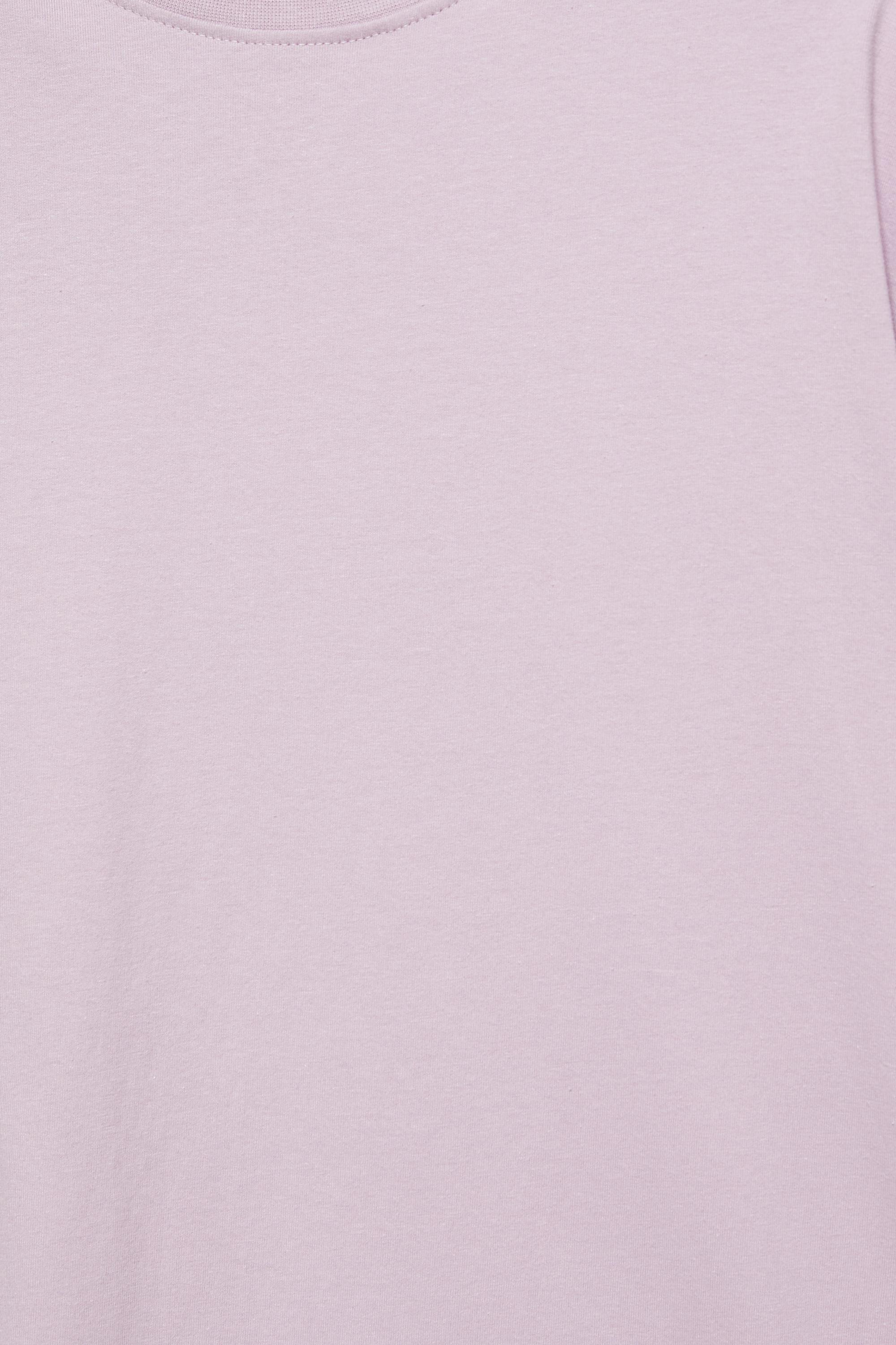 Basic short sleeve cotton T-shirt — Pale mauve