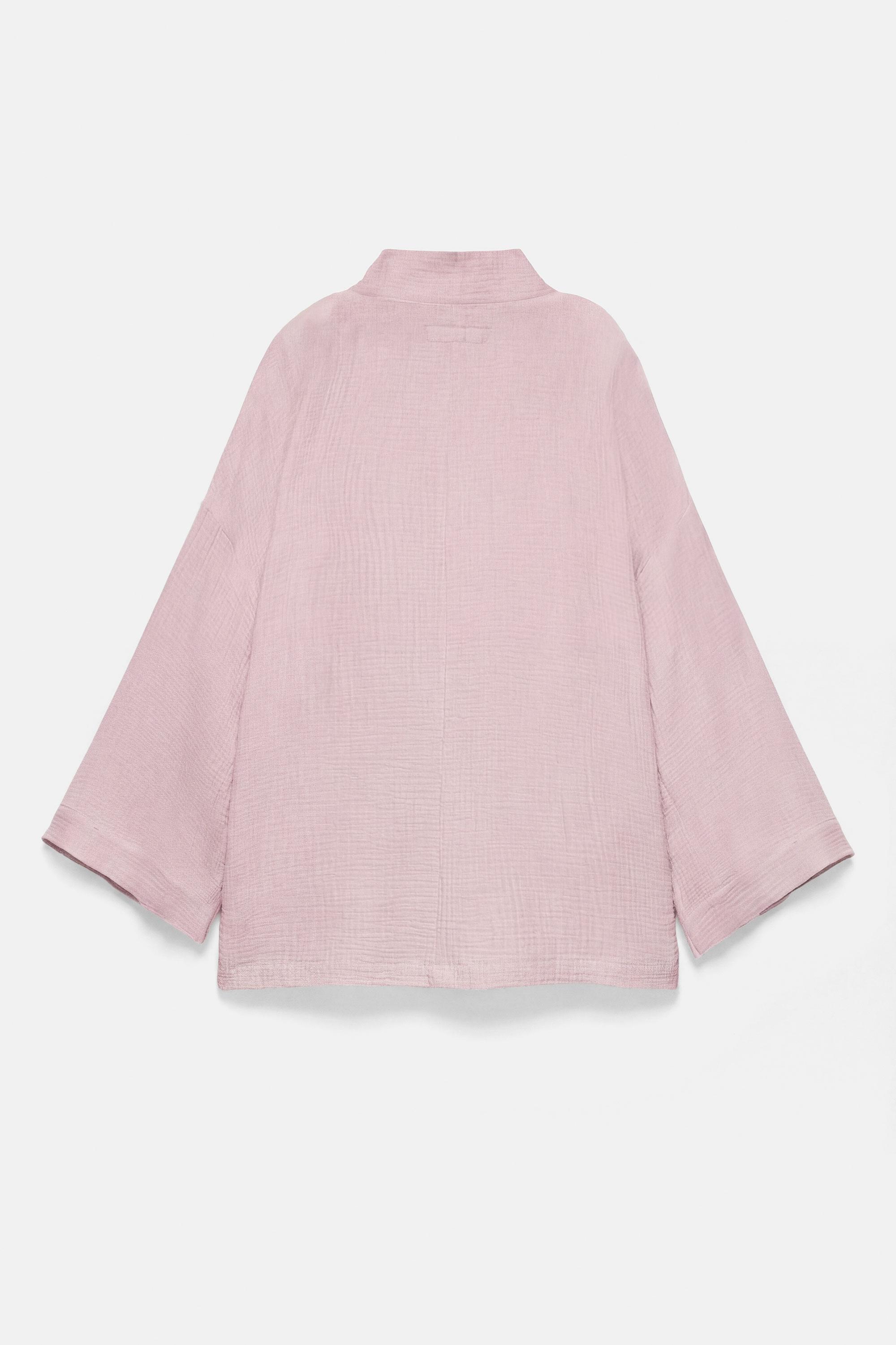 Crepe kimono — Rose pink