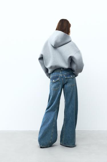 Balloon baggy jeans with tab — Dark blue 5