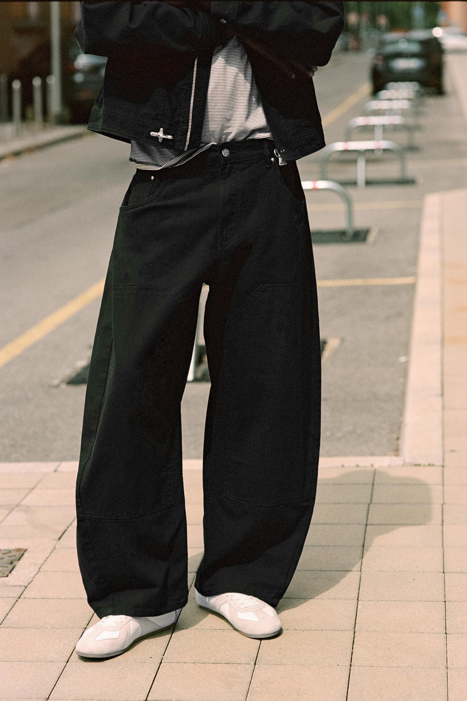 Double-leg trousers — Black