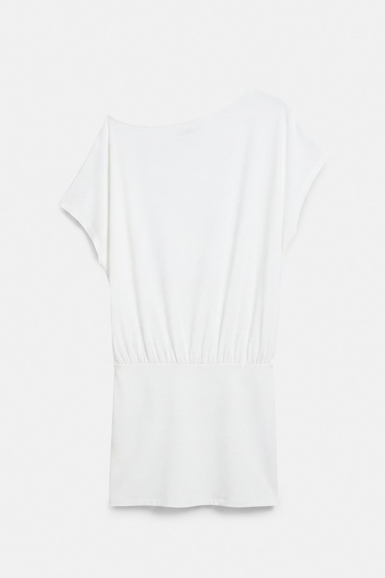 Short asymmetric dress — White