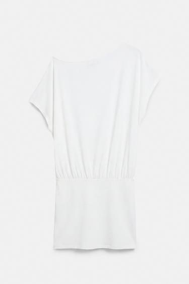 Short asymmetric dress — White 7