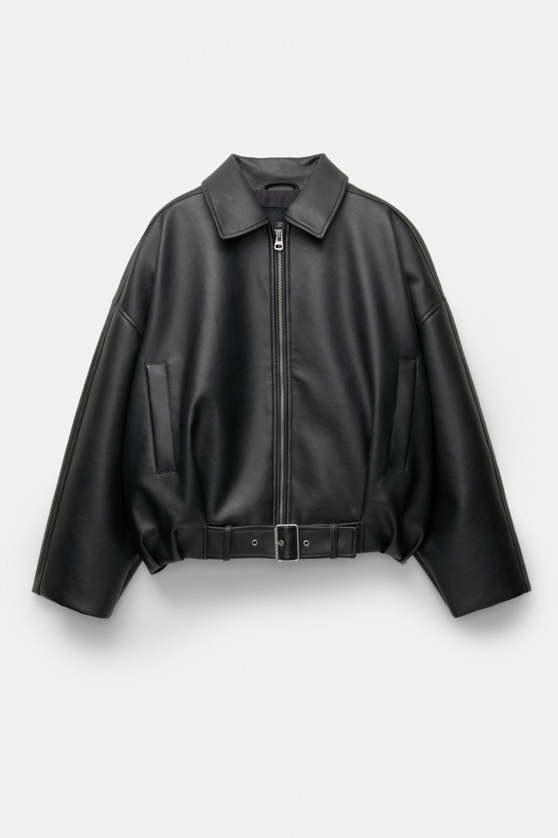 Zalando Pull And Bear Brown Leather Jacket Pull&bear Zalando